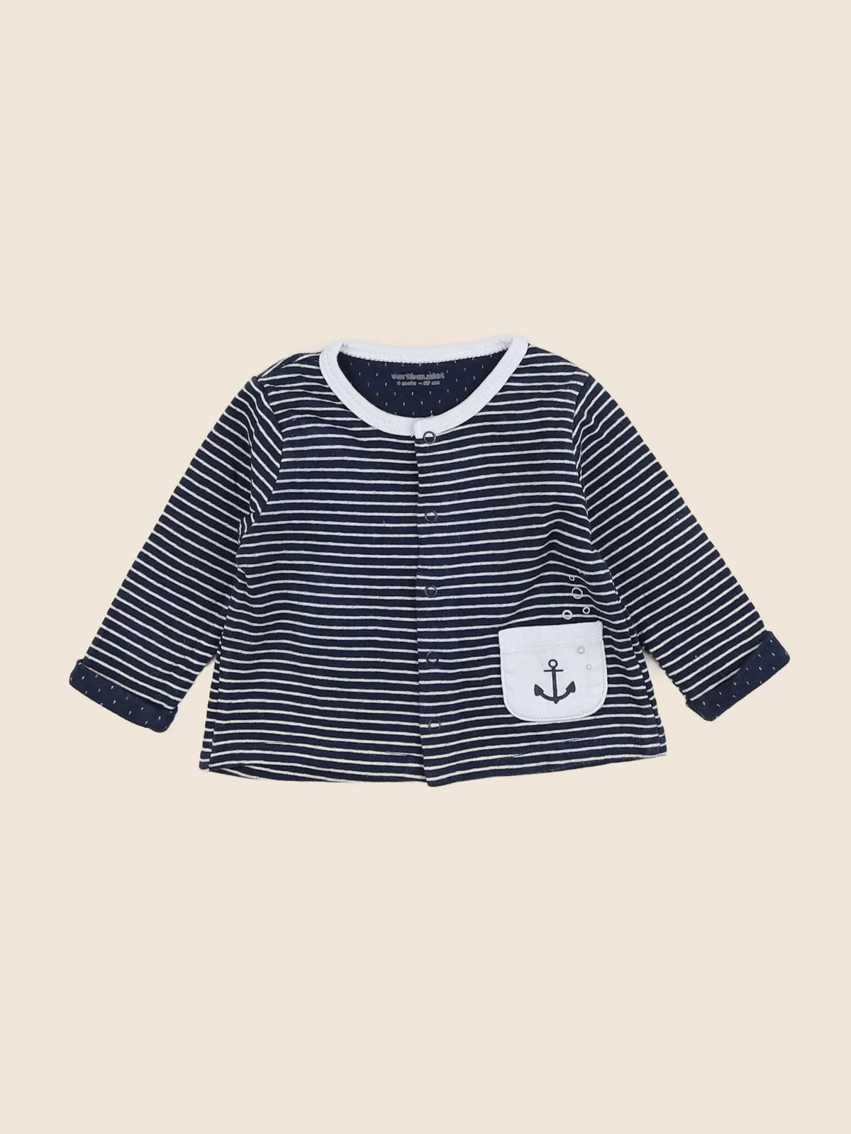 Vertbaudet - sweat bleu - 6 mois