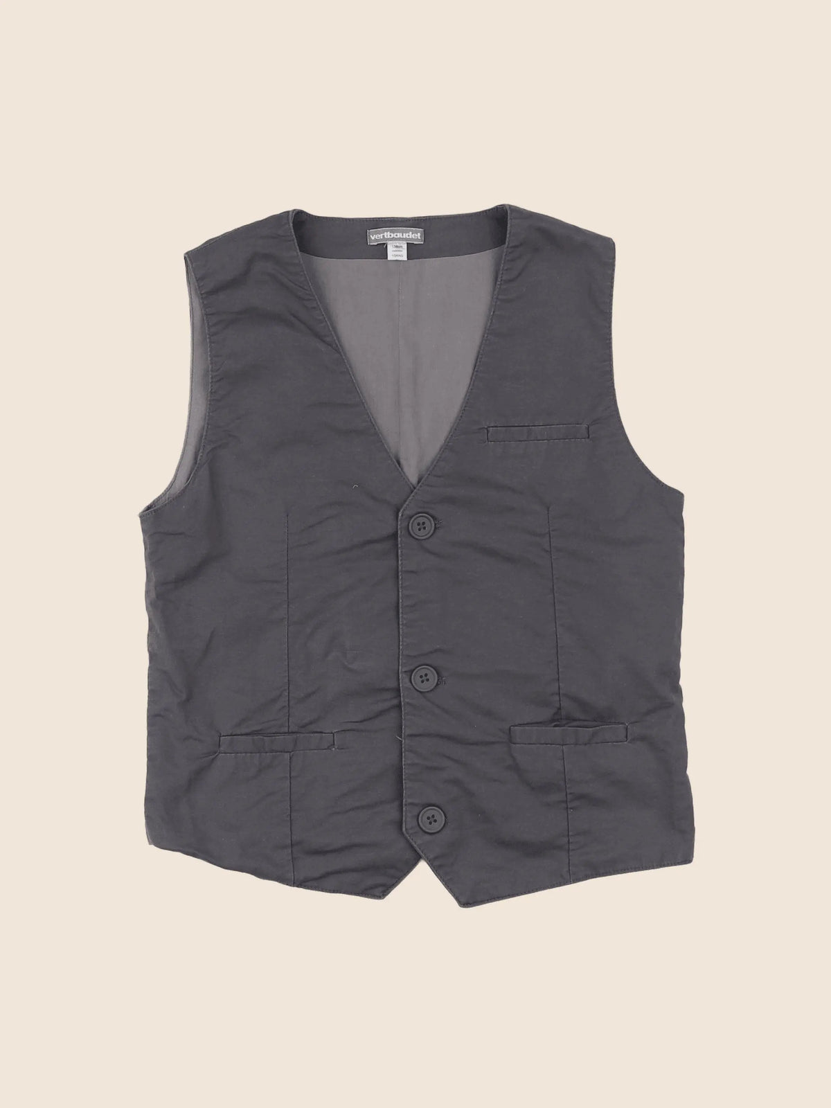 Vertbaudet - gilet gris - 10 ans