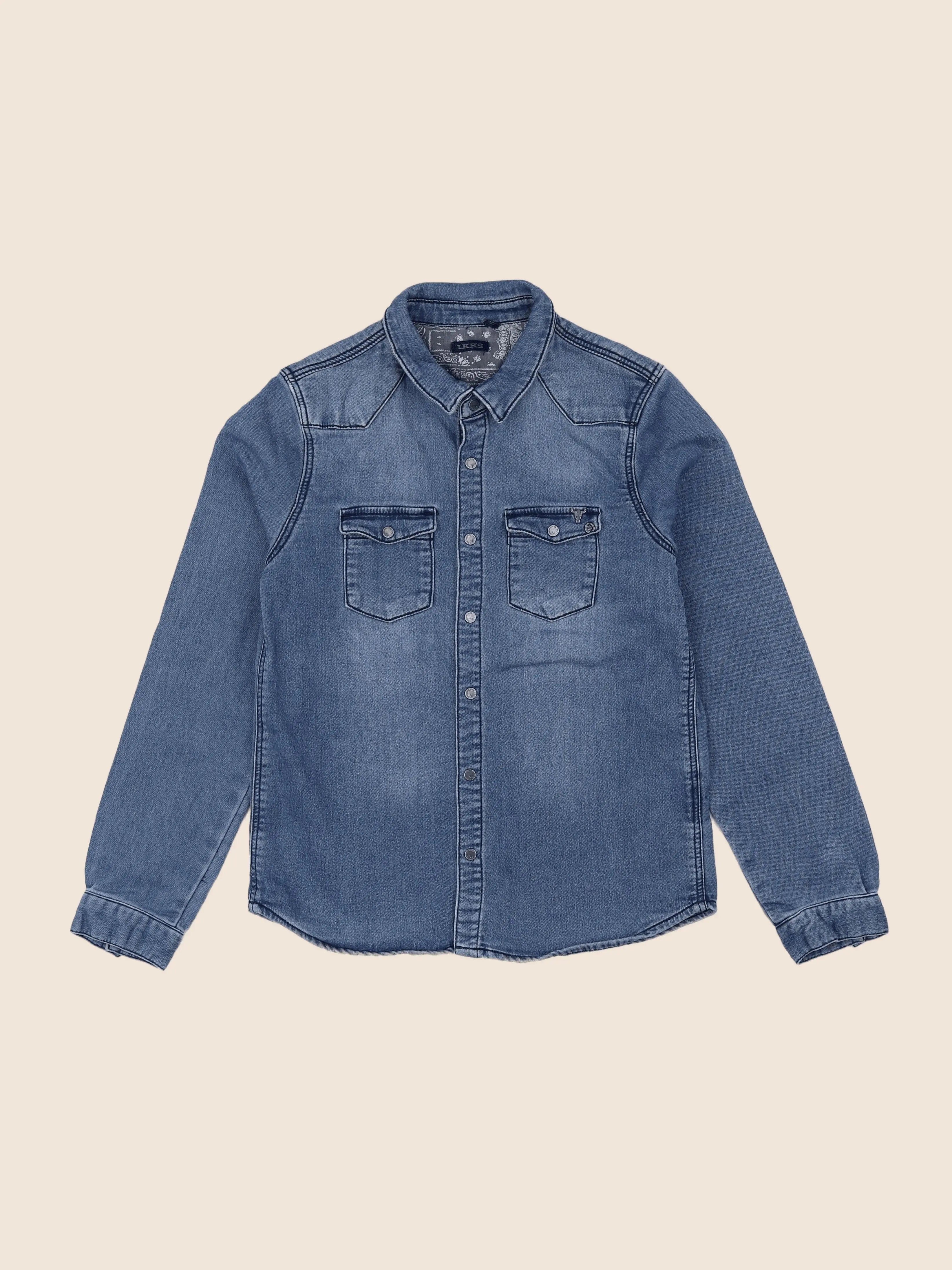 IKKS - chemise bleu - 10 ans