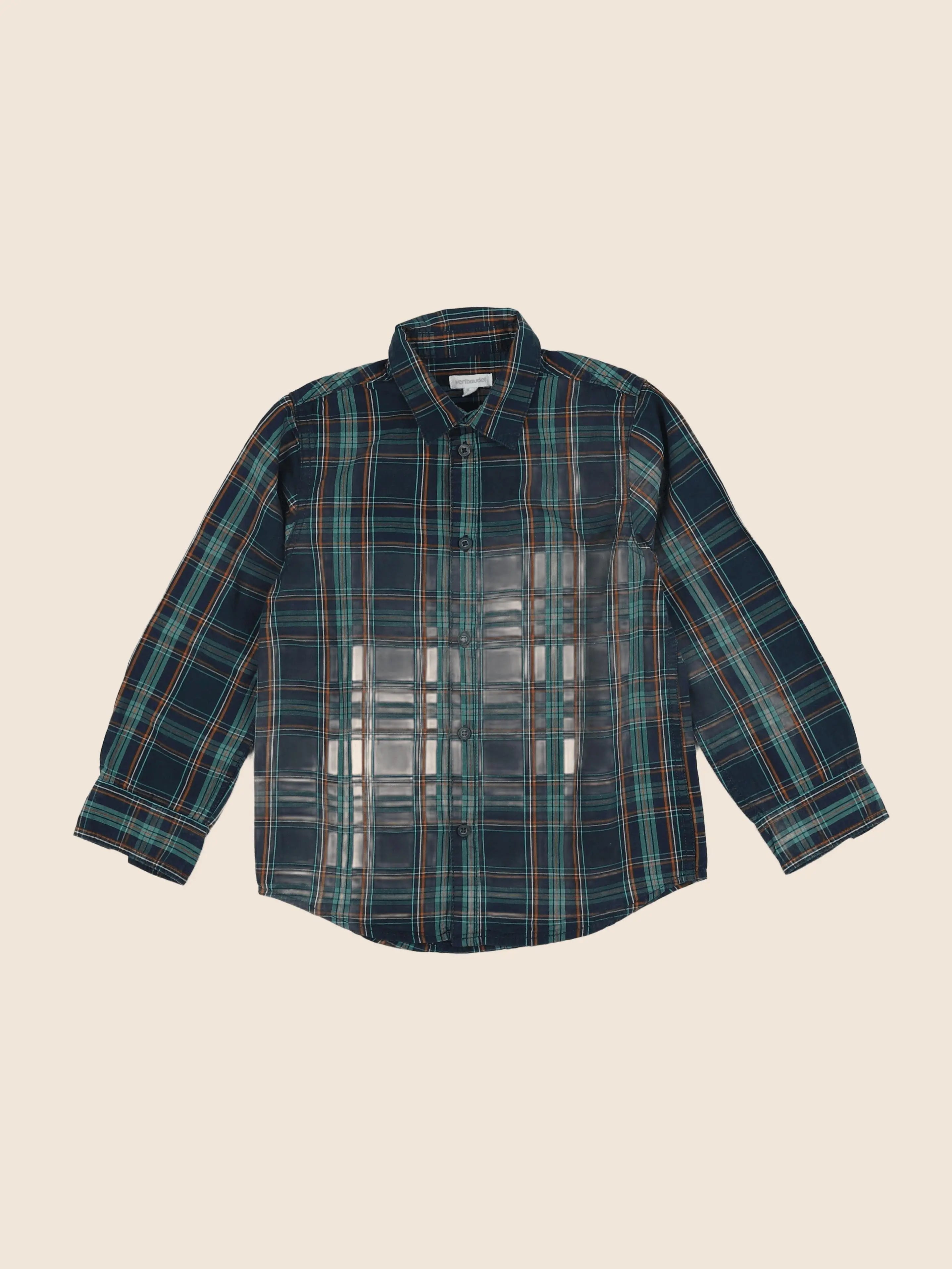 Vertbaudet - chemise vert - 8 ans