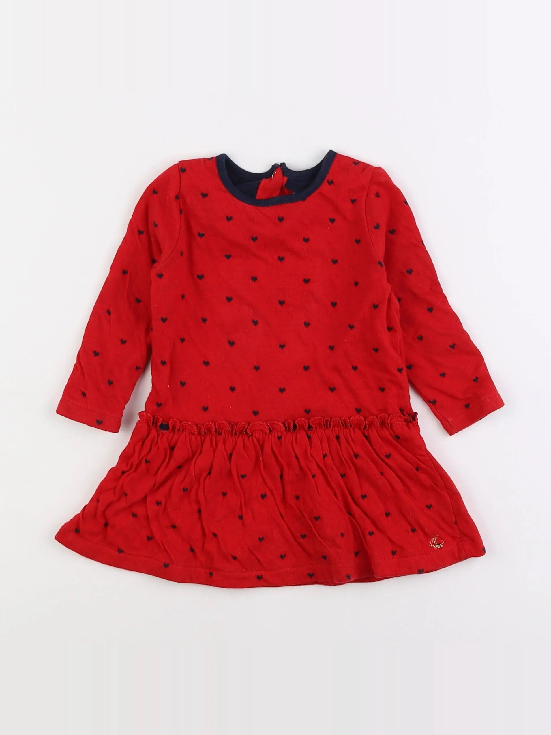 Petit Bateau - robe rouge - 18 mois