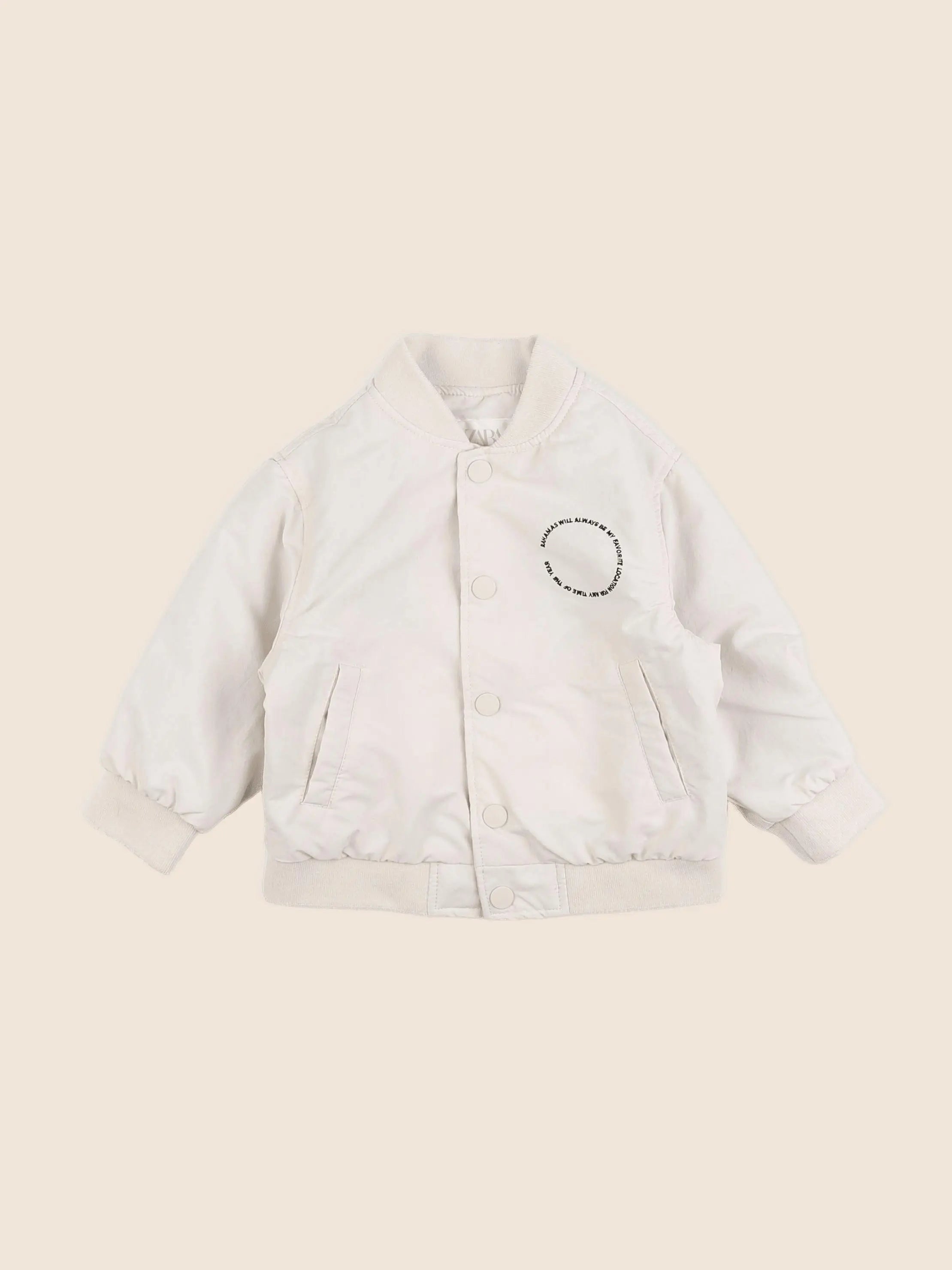 Zara - veste simili cuir beige - 9/12 mois