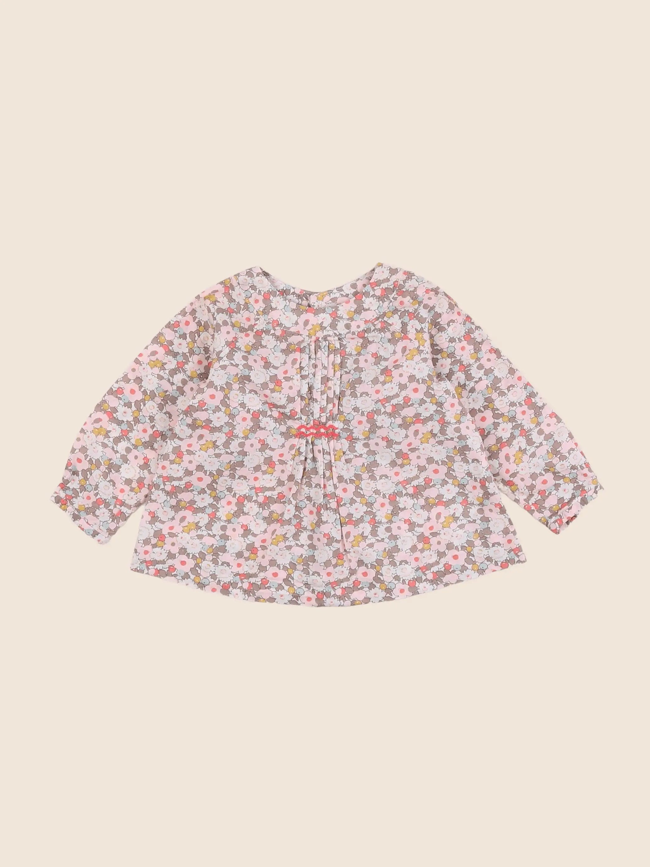 Jacadi - blouse liberty rose - 6 mois