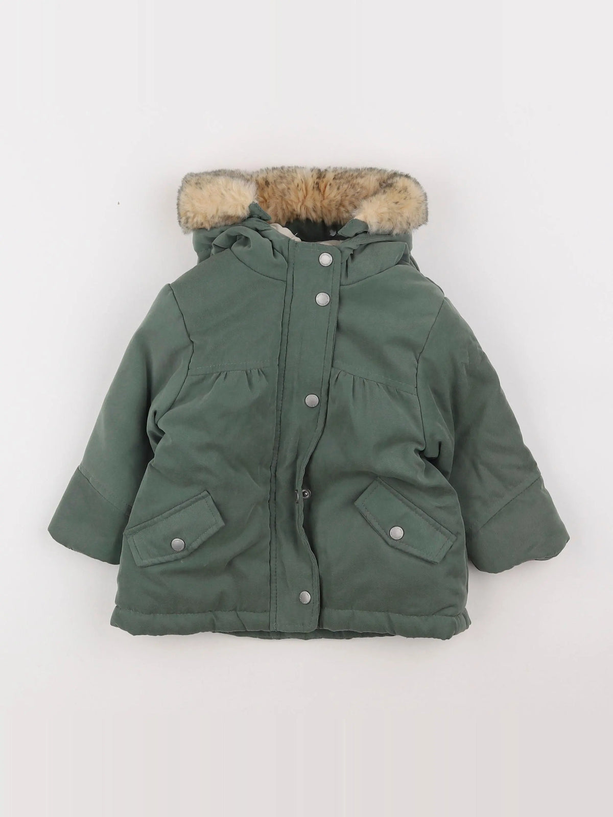 Vertbaudet - parka vert - 12 mois