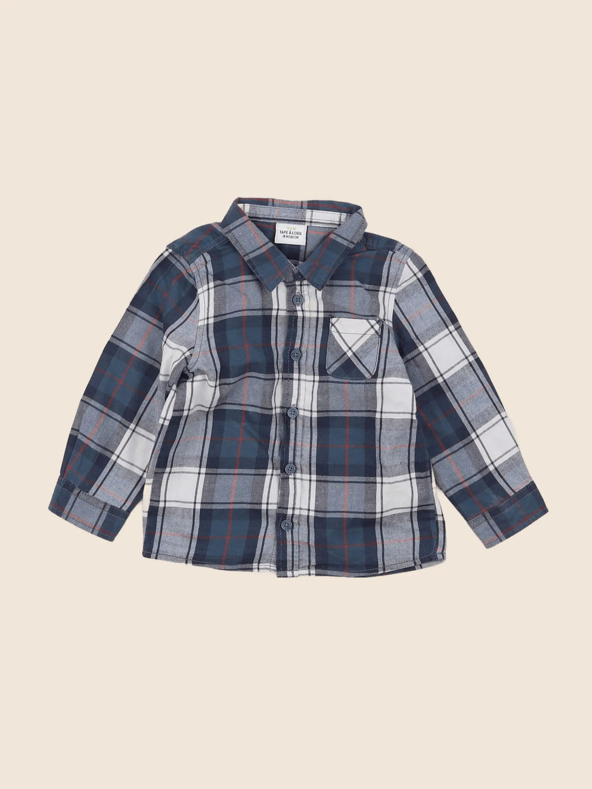Tape à l'oeil - chemise bleu - 18 mois