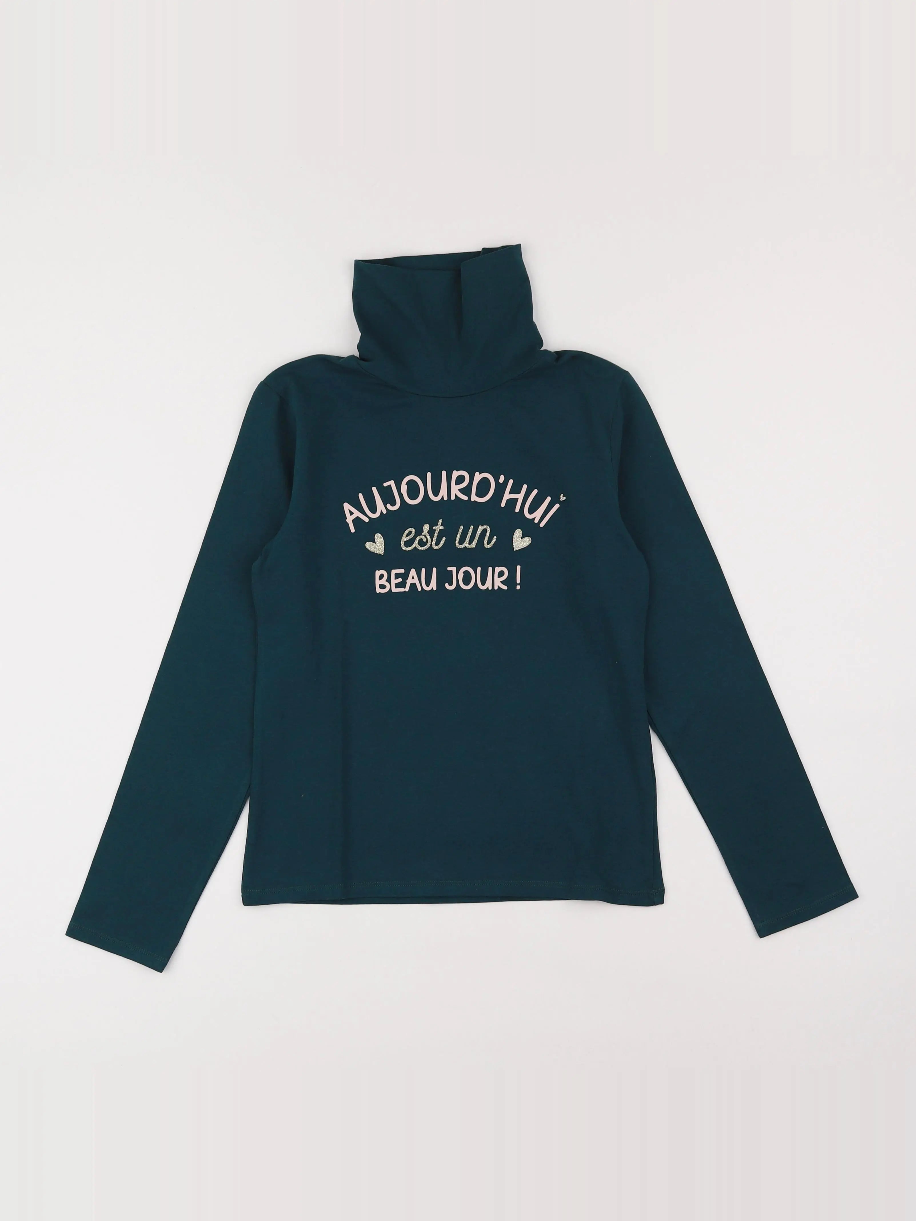 Vertbaudet - sous-pull bleu - 10 ans