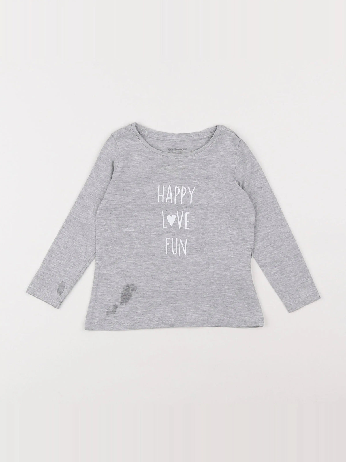 Vertbaudet - tee-shirt gris - 2 ans