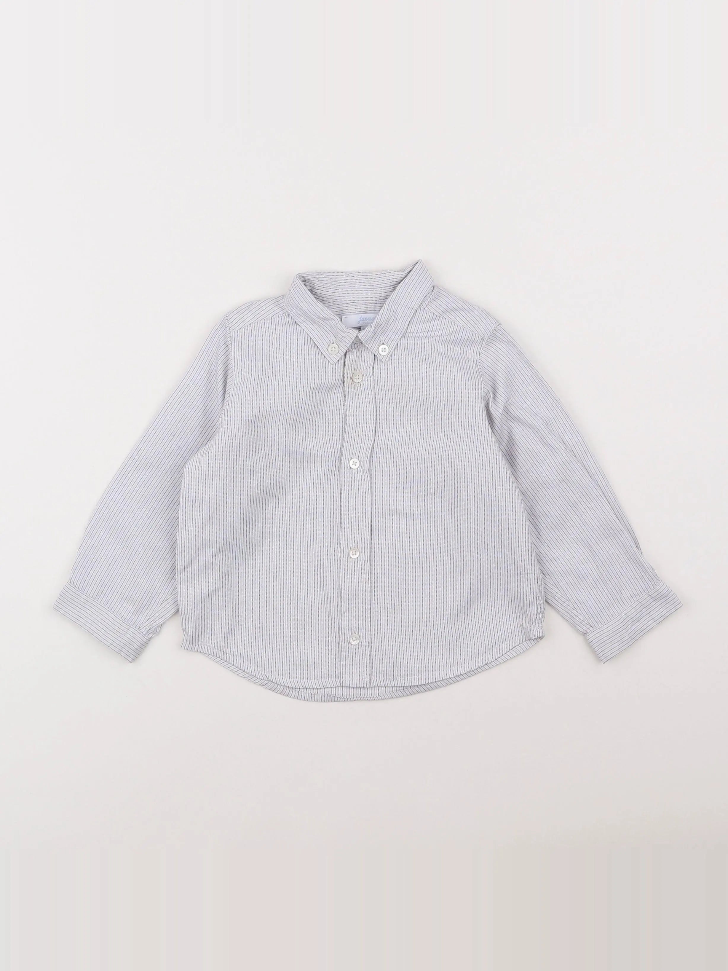 Jacadi - chemise blanc, gris - 18 mois