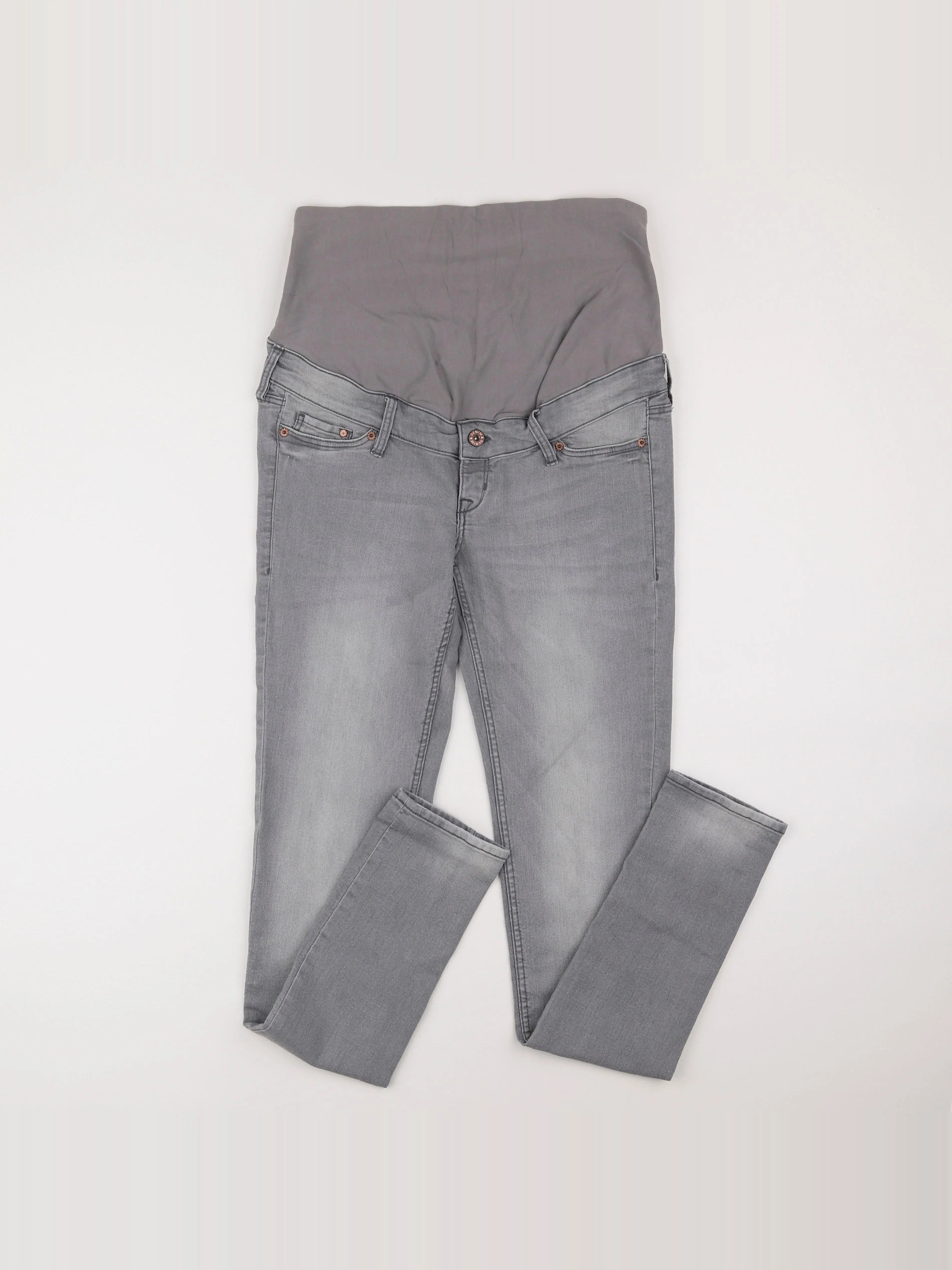 H&M - jean grossesse gris - 38