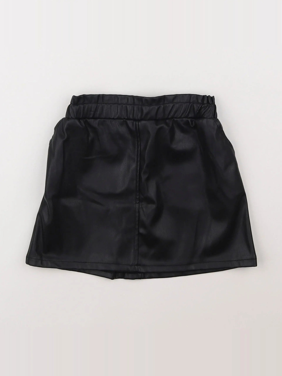 Vertbaudet - jupe simili cuir noir - 8 ans