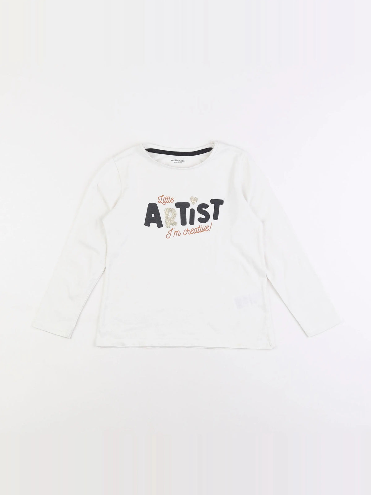 Vertbaudet - tee-shirt blanc - 6 ans