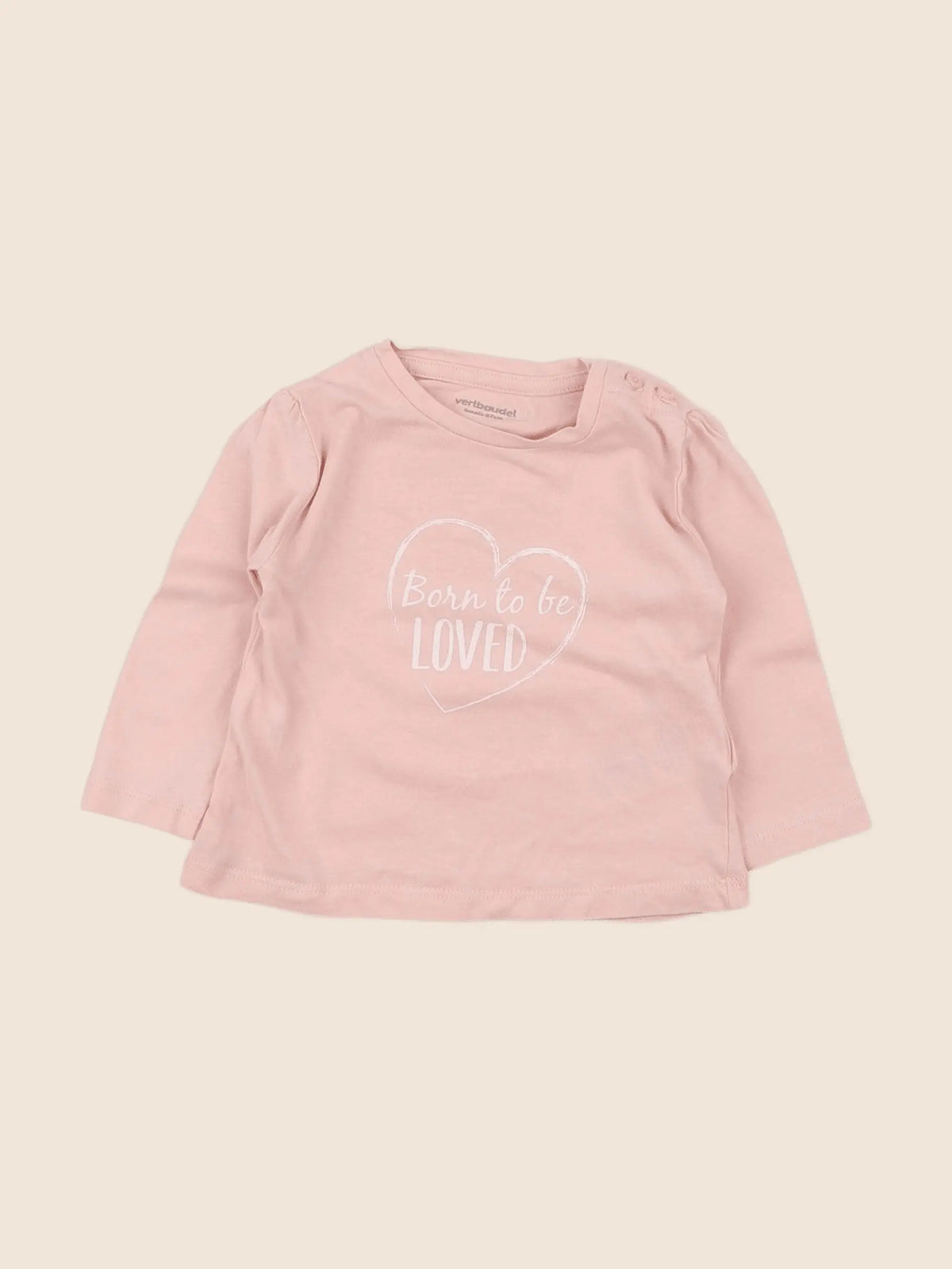 Vertbaudet - tee-shirt rose - 6 mois