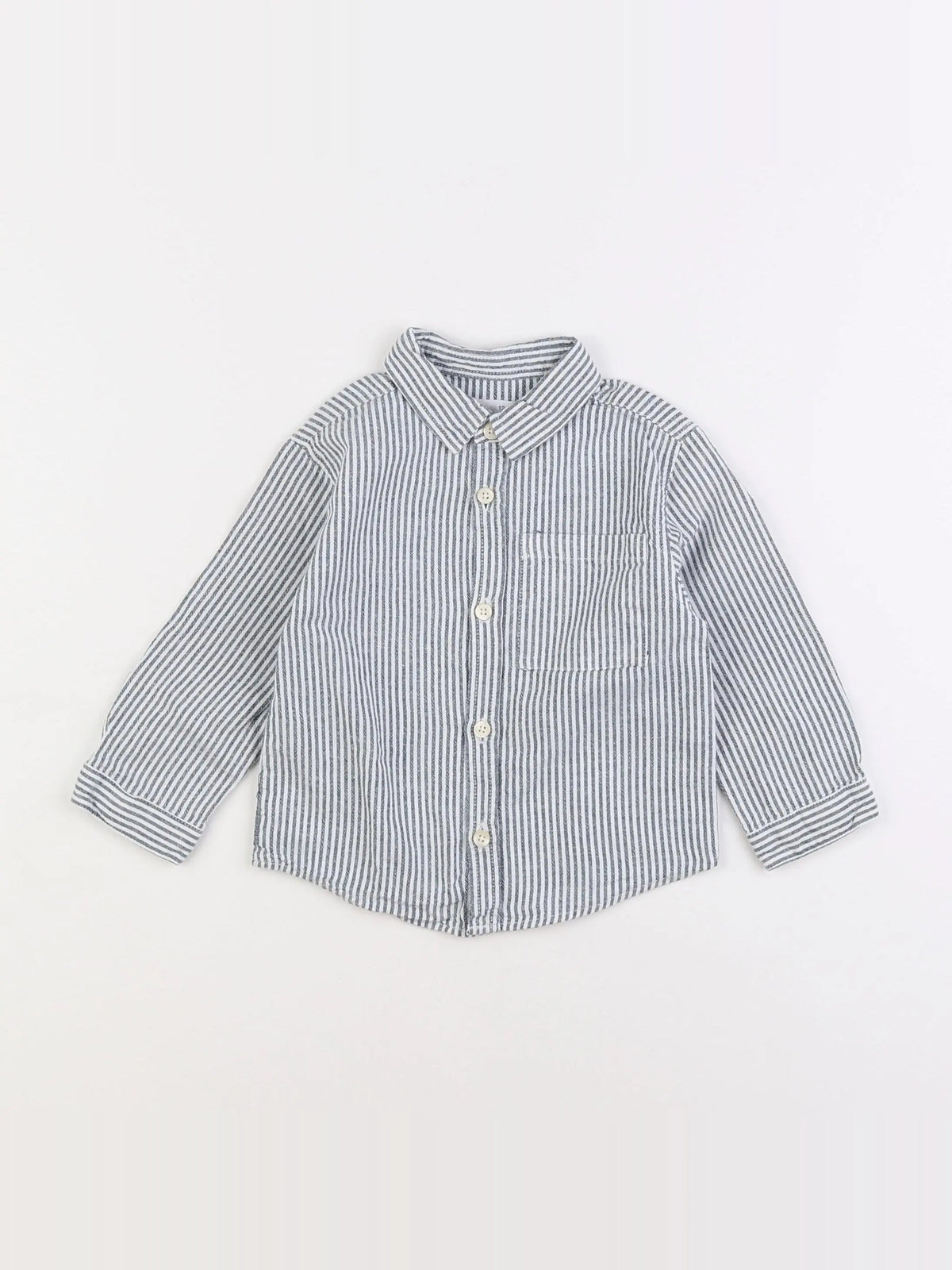 Zara - chemise gris, blanc - 12/18 mois