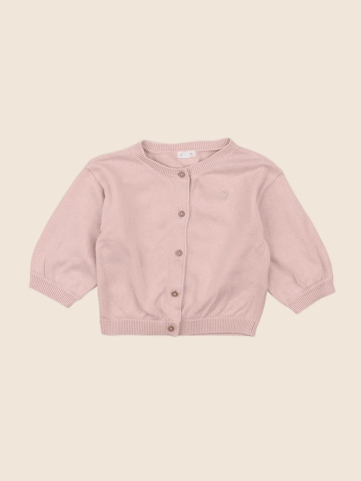 Vertbaudet - gilet rose - 12 mois