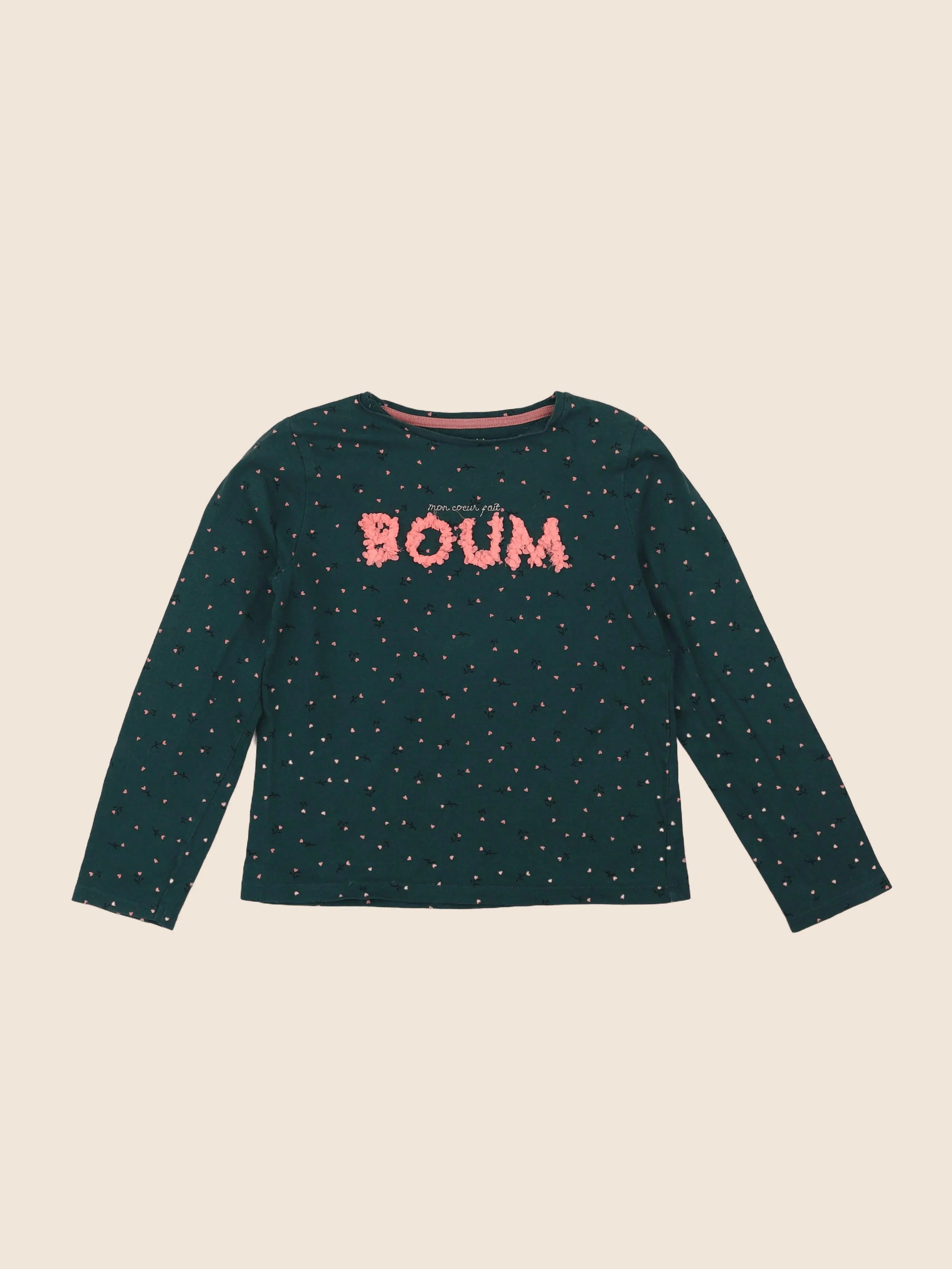 Vertbaudet - tee-shirt vert - 8 ans