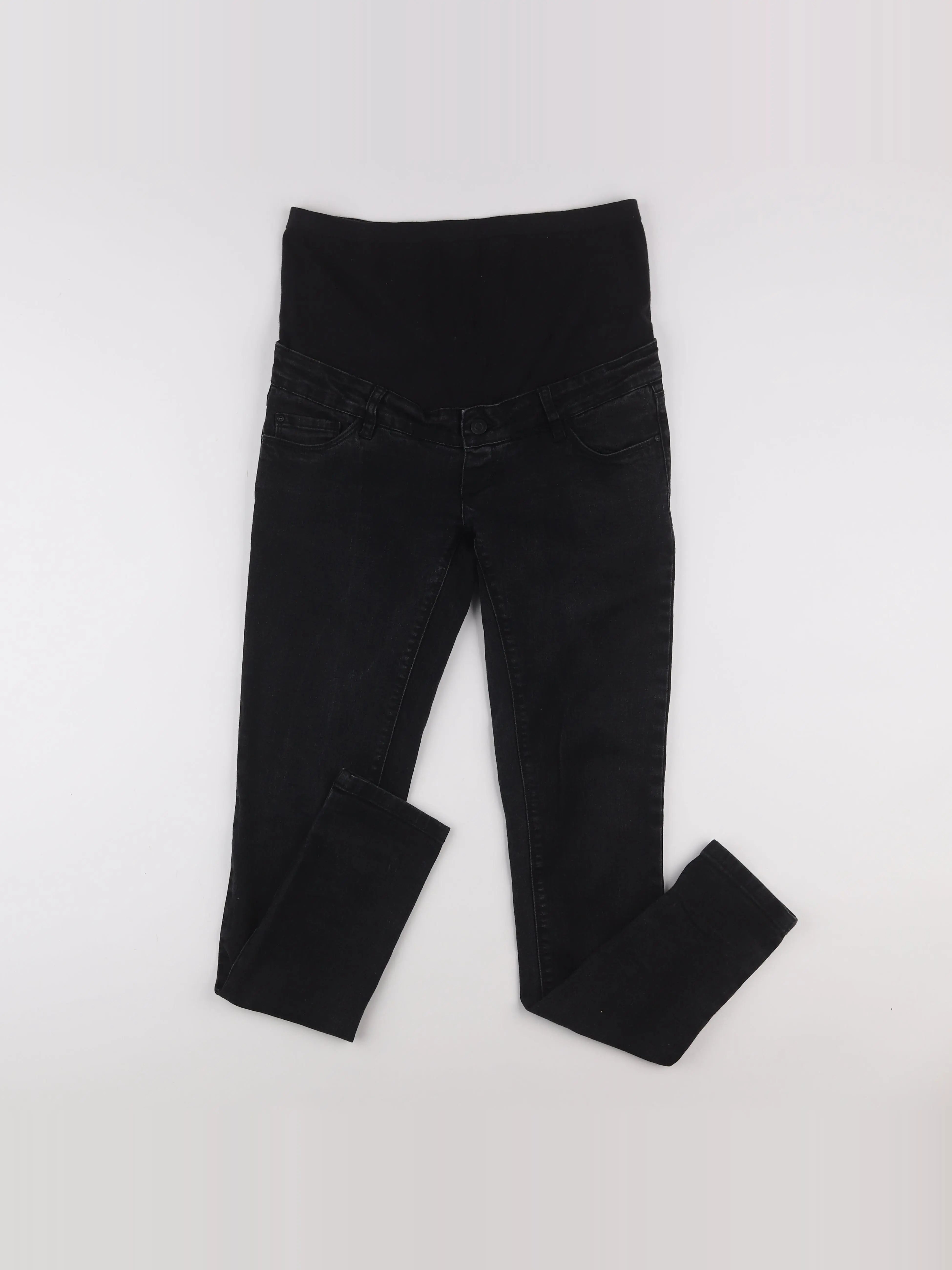 H&M - jean grossesse noir - 40