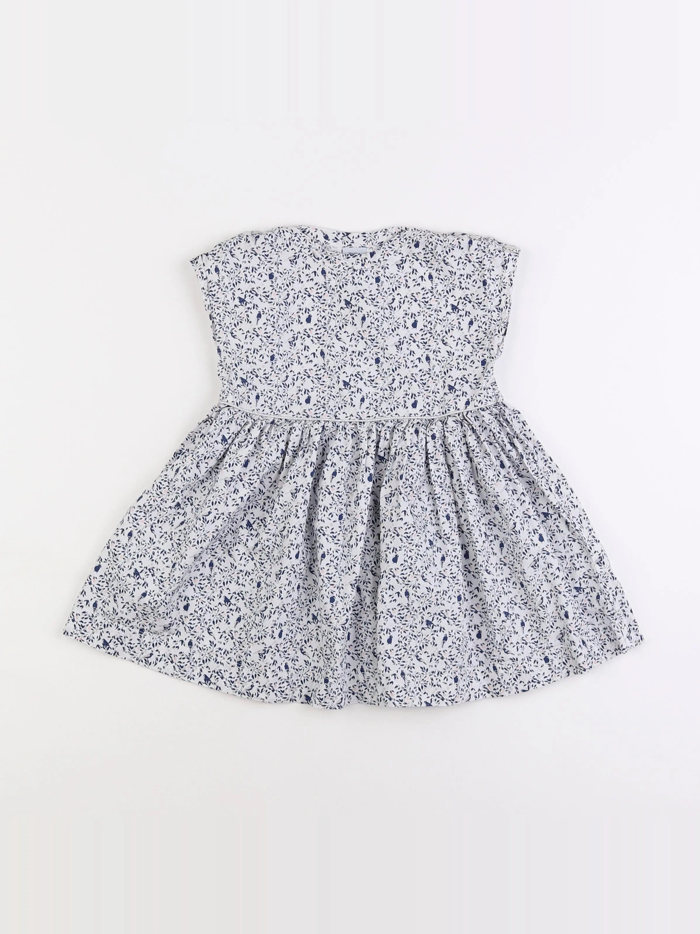 Petit Bateau - robe blanc - 18 mois