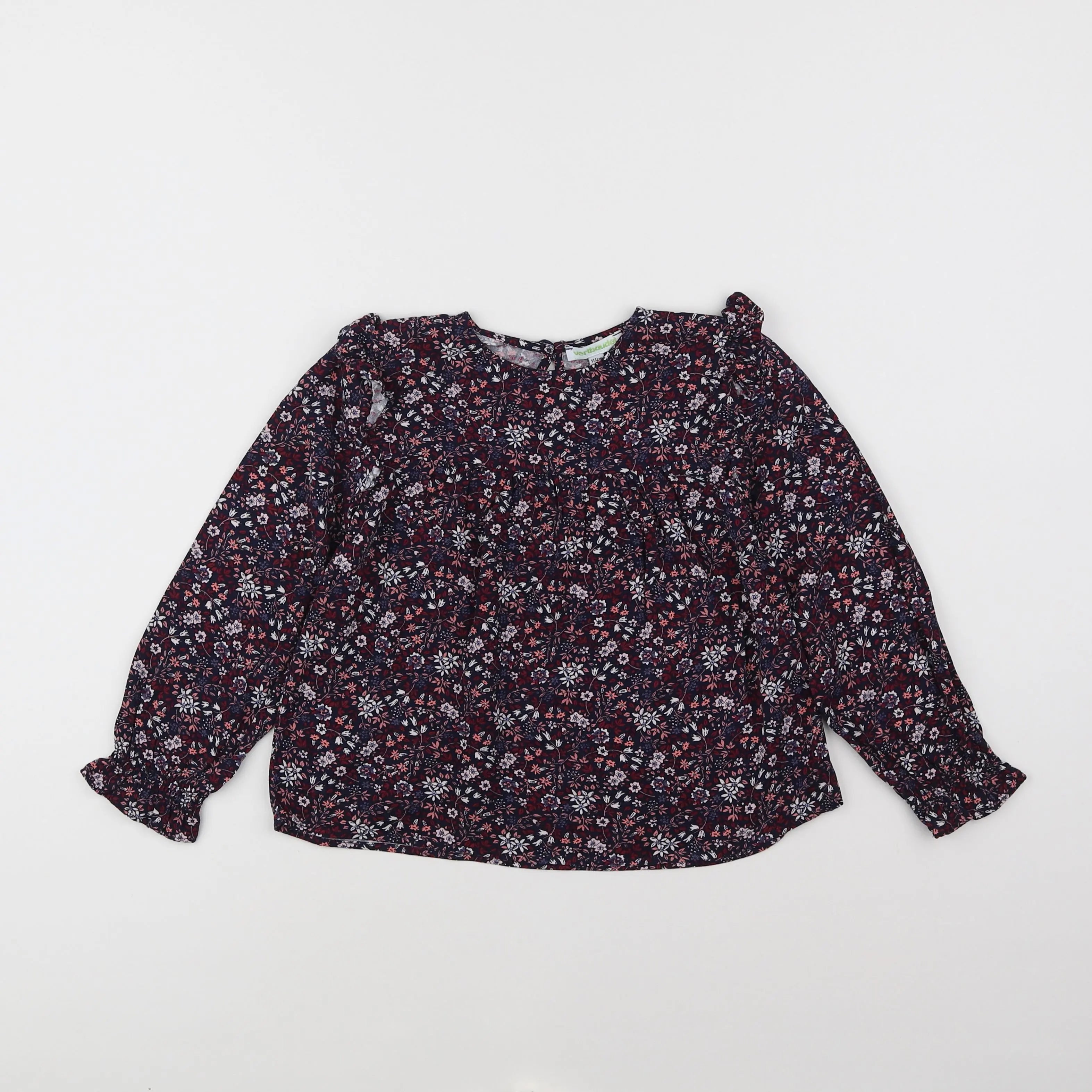Vertbaudet - blouse rouge, violet - 6 ans