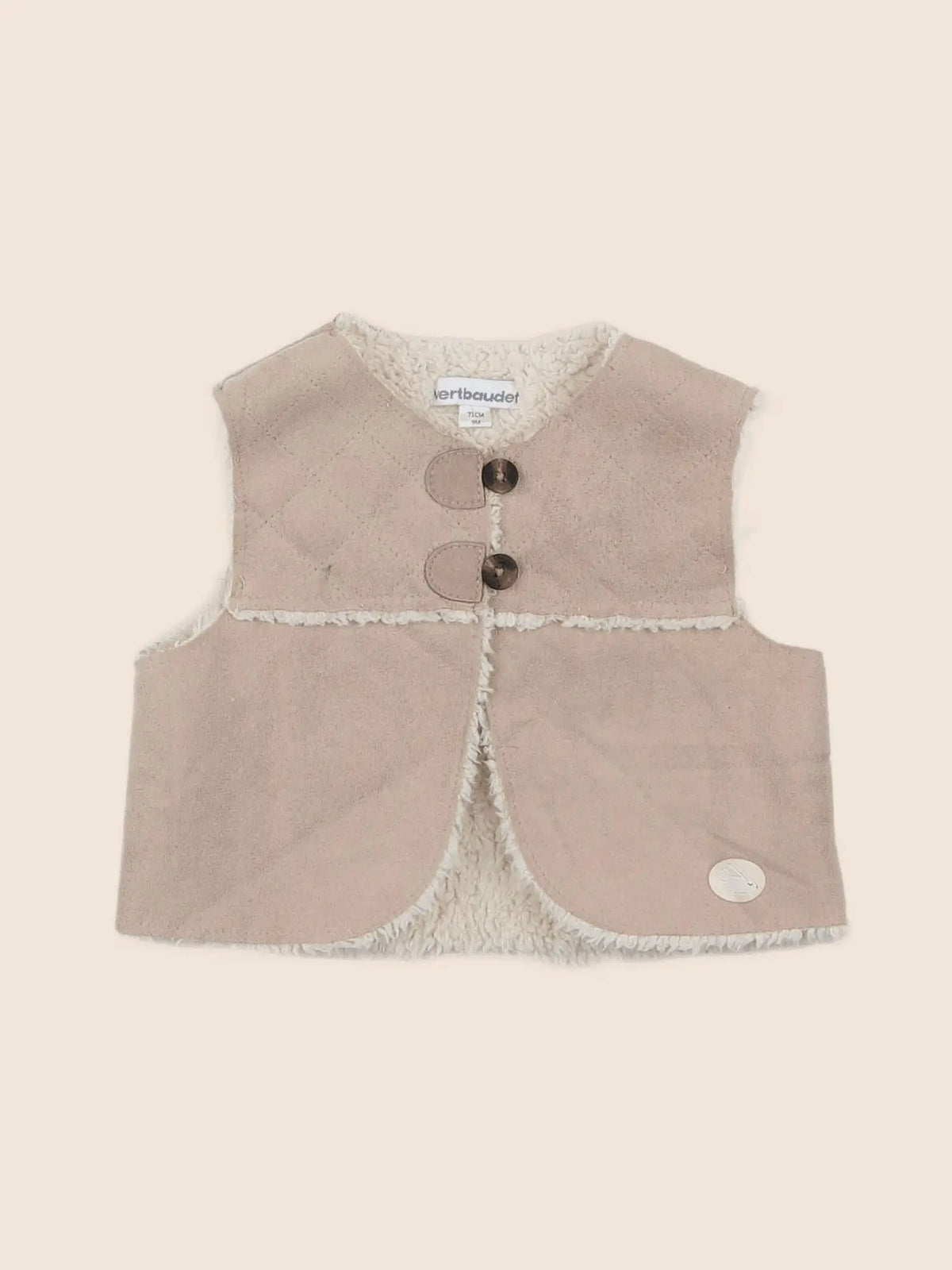 Vertbaudet - gilet marron - 9 mois