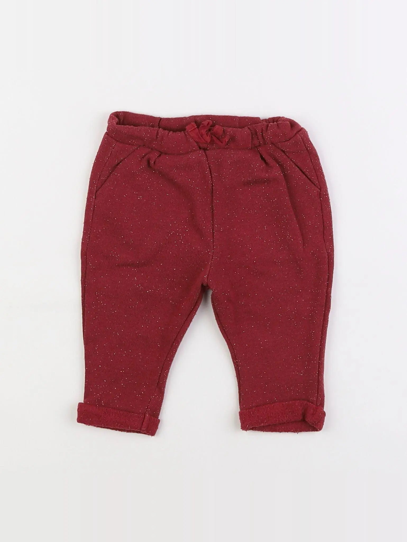Vertbaudet - pantalon rouge - 6 mois