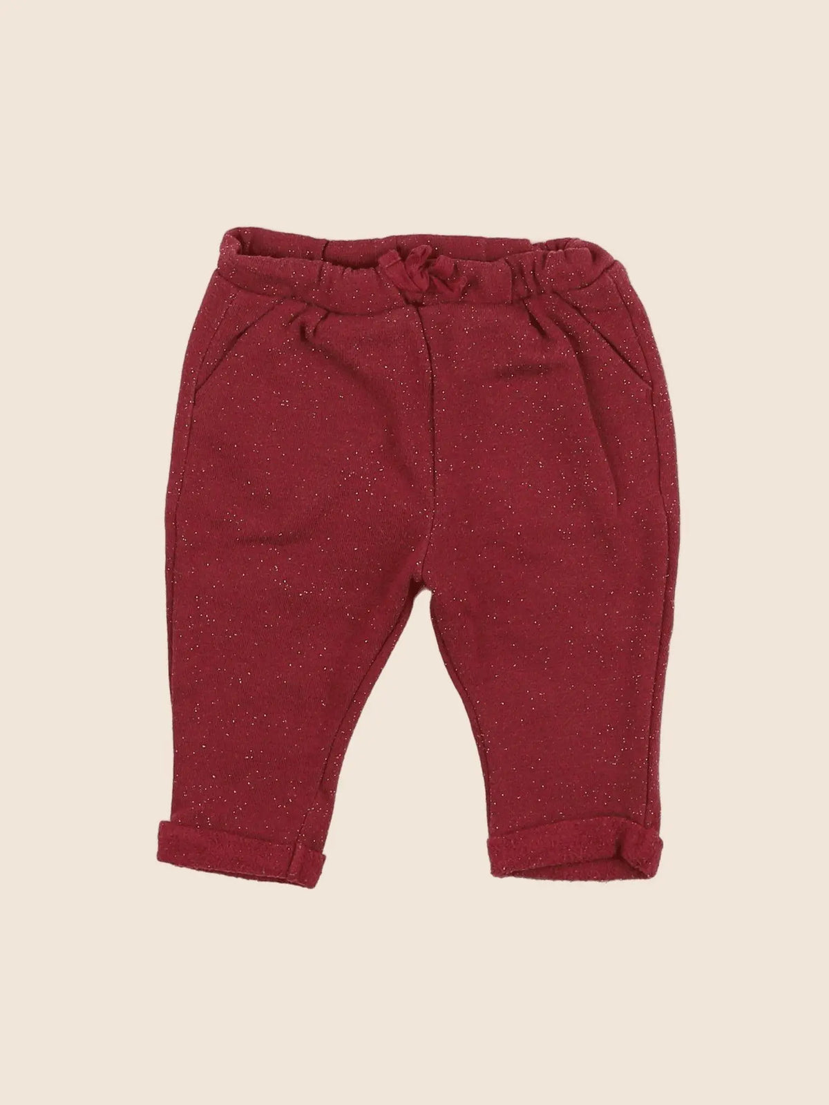Vertbaudet - pantalon rouge - 6 mois