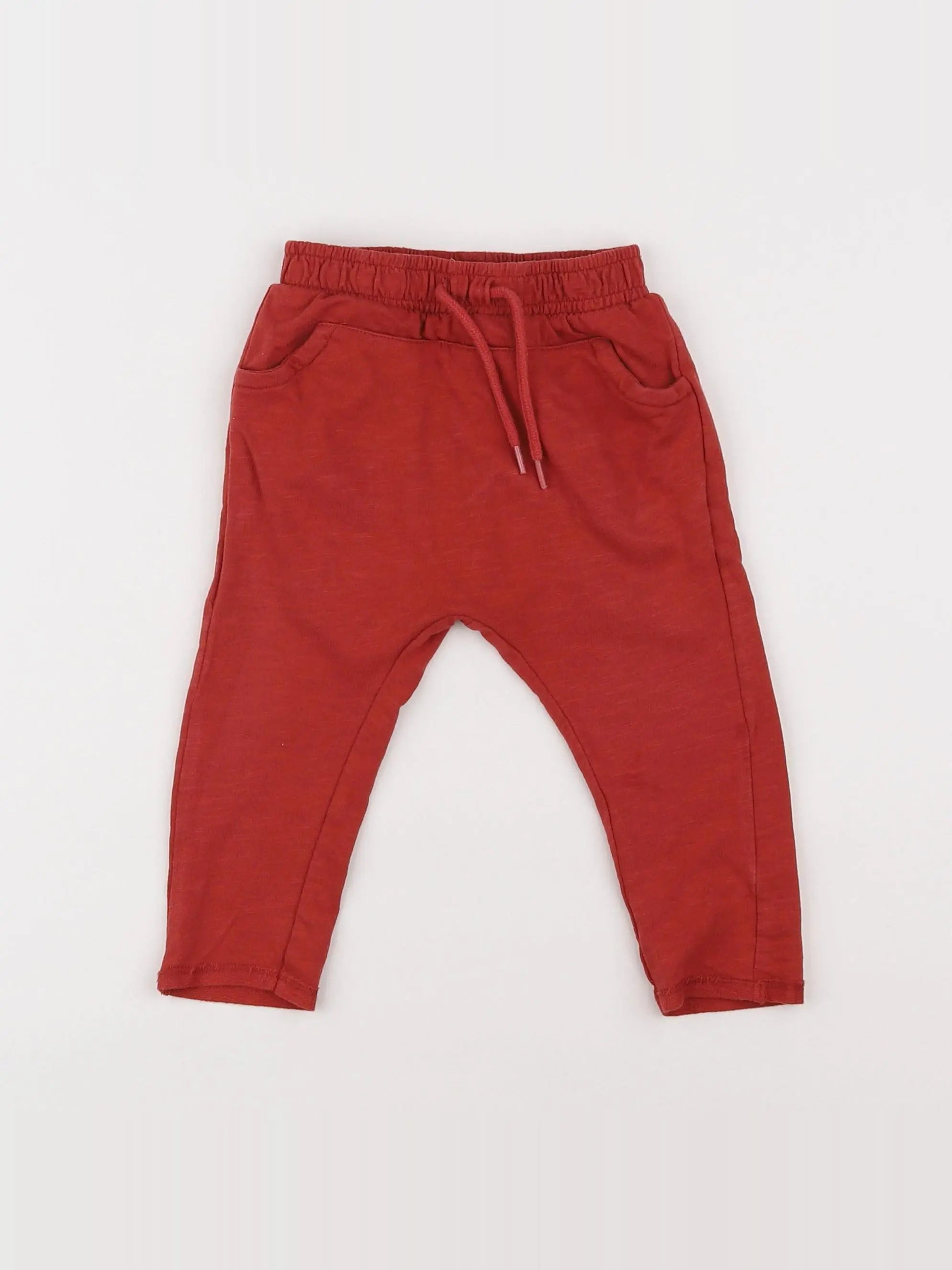 Vertbaudet - pantalon rouge - 9 mois