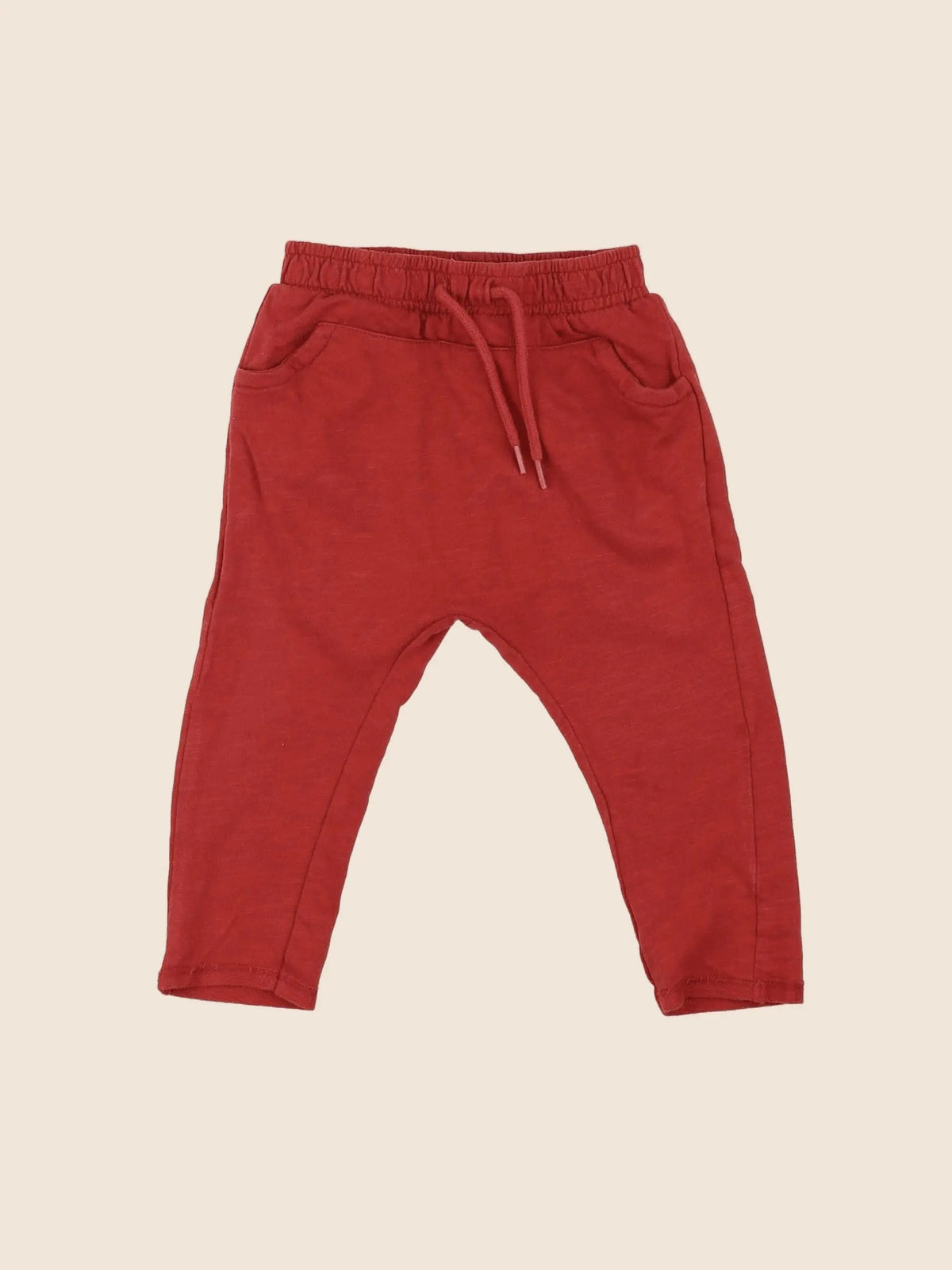 Vertbaudet - pantalon rouge - 9 mois