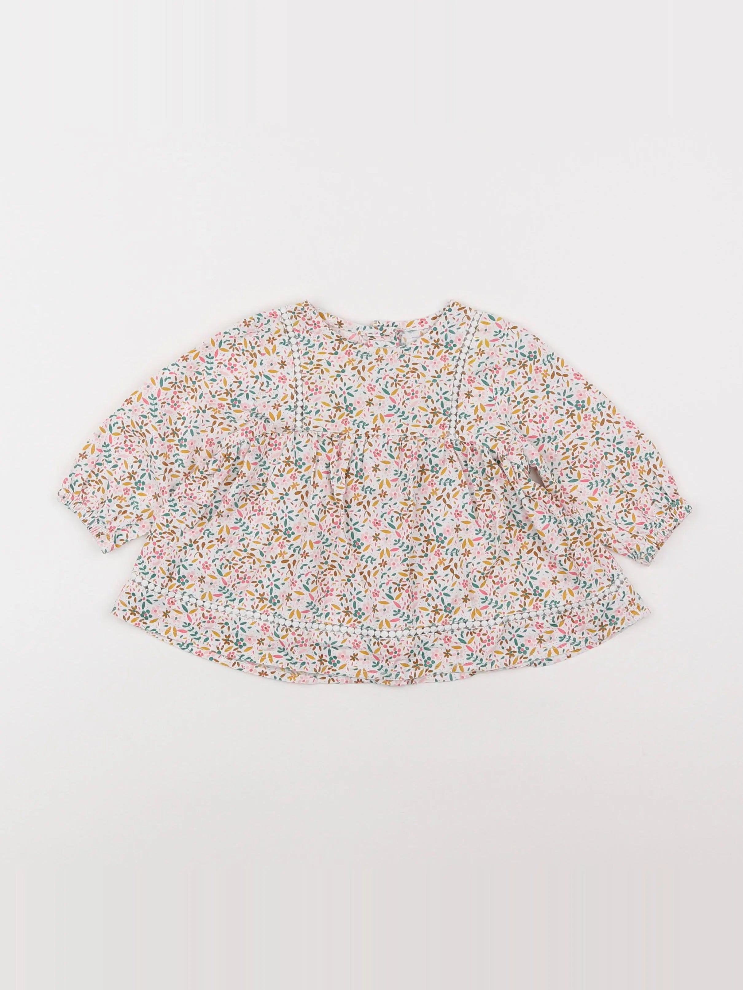 Vertbaudet - blouse multicolore - 6 mois