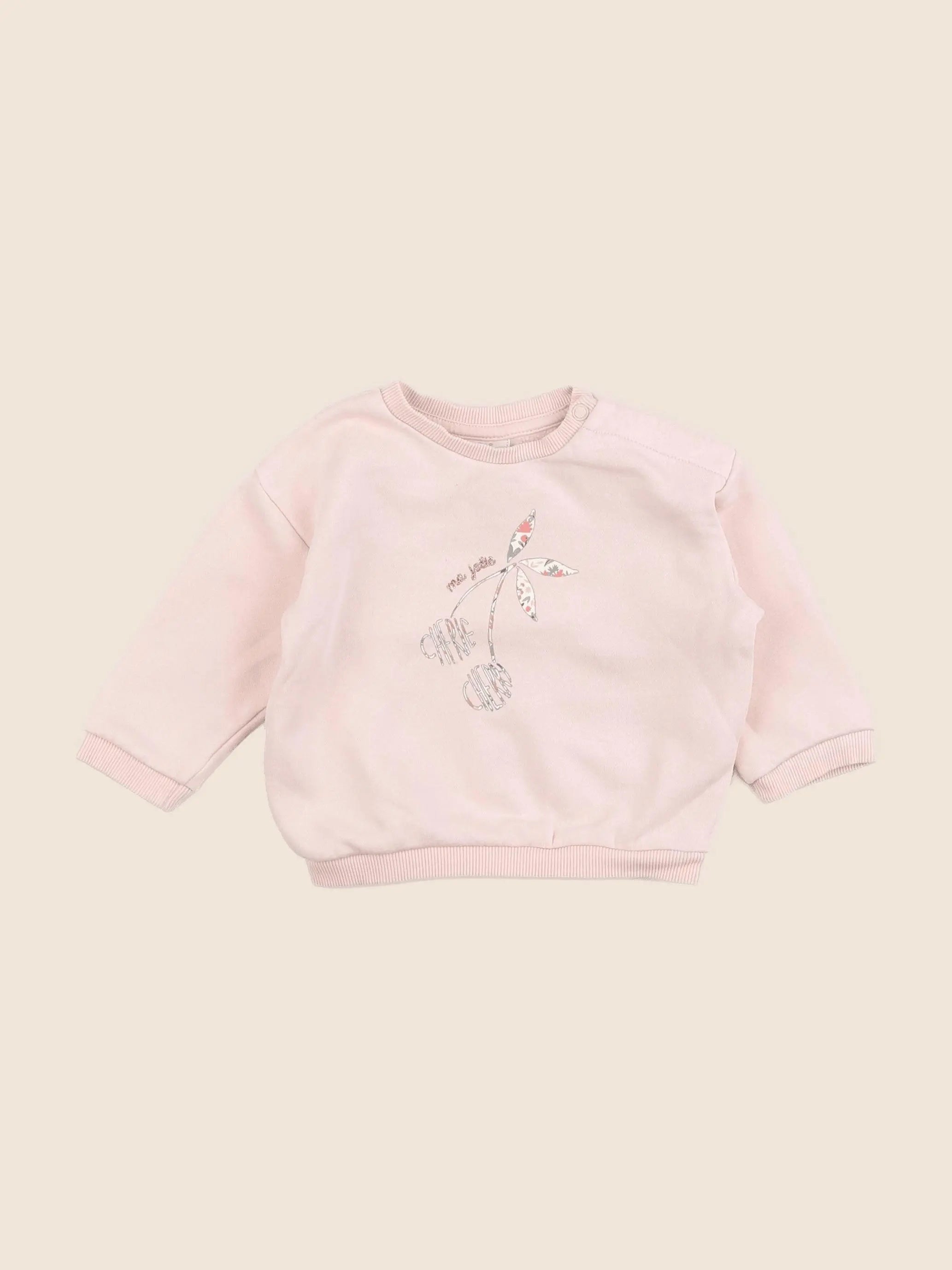 Tape à l'oeil - sweat rose - 12 mois