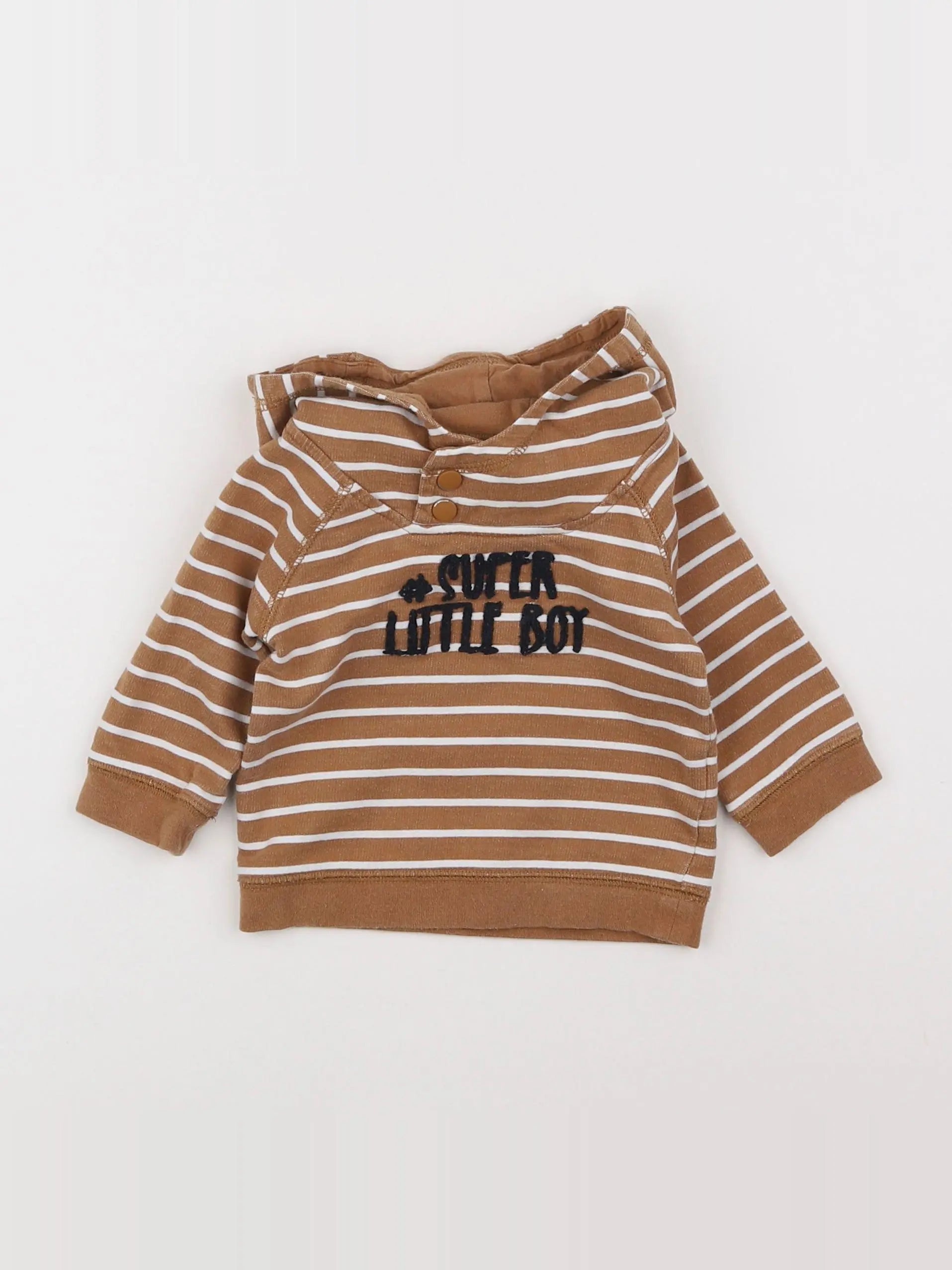 Vertbaudet - sweat marron - 6 mois