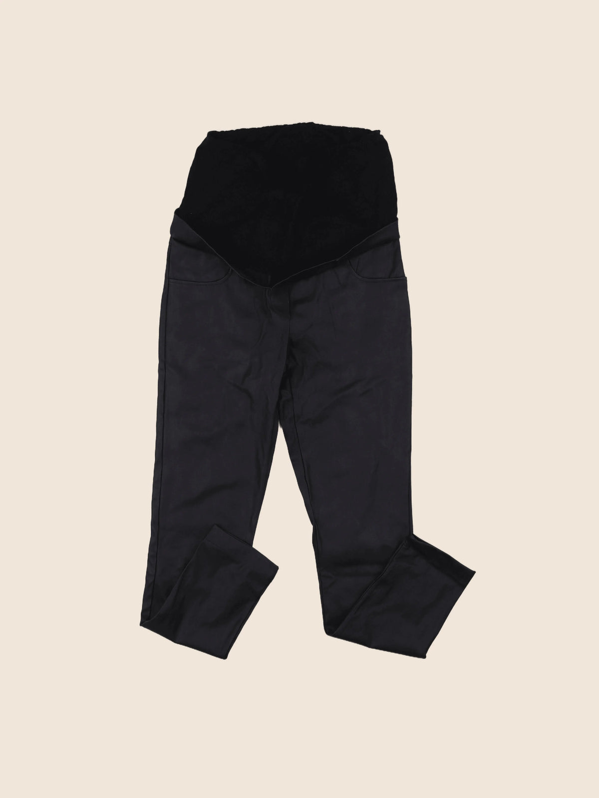 Envie de fraise - pantalon grossesse simili cuir noir - 38