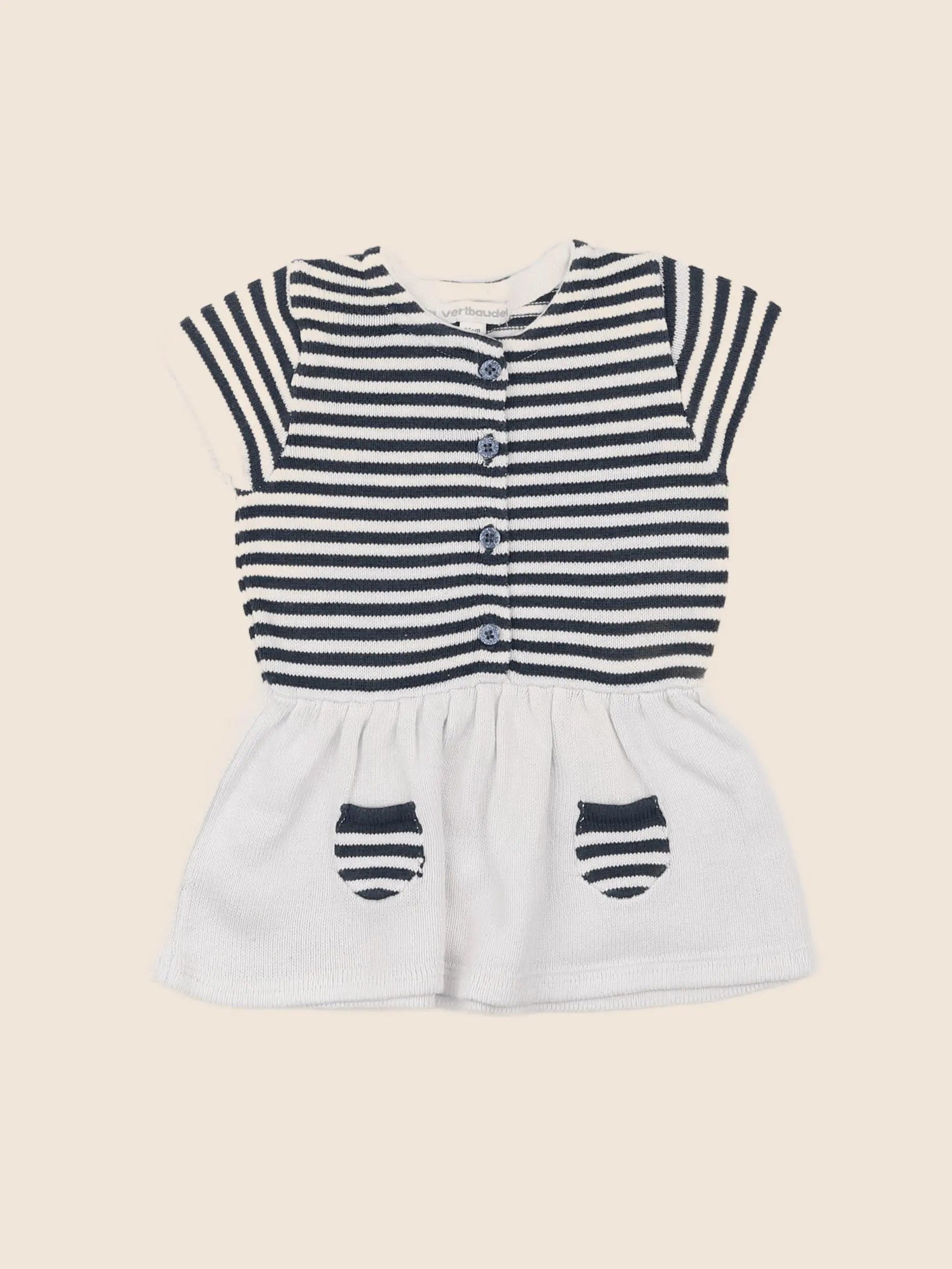 Vertbaudet - robe bleu - 6 mois