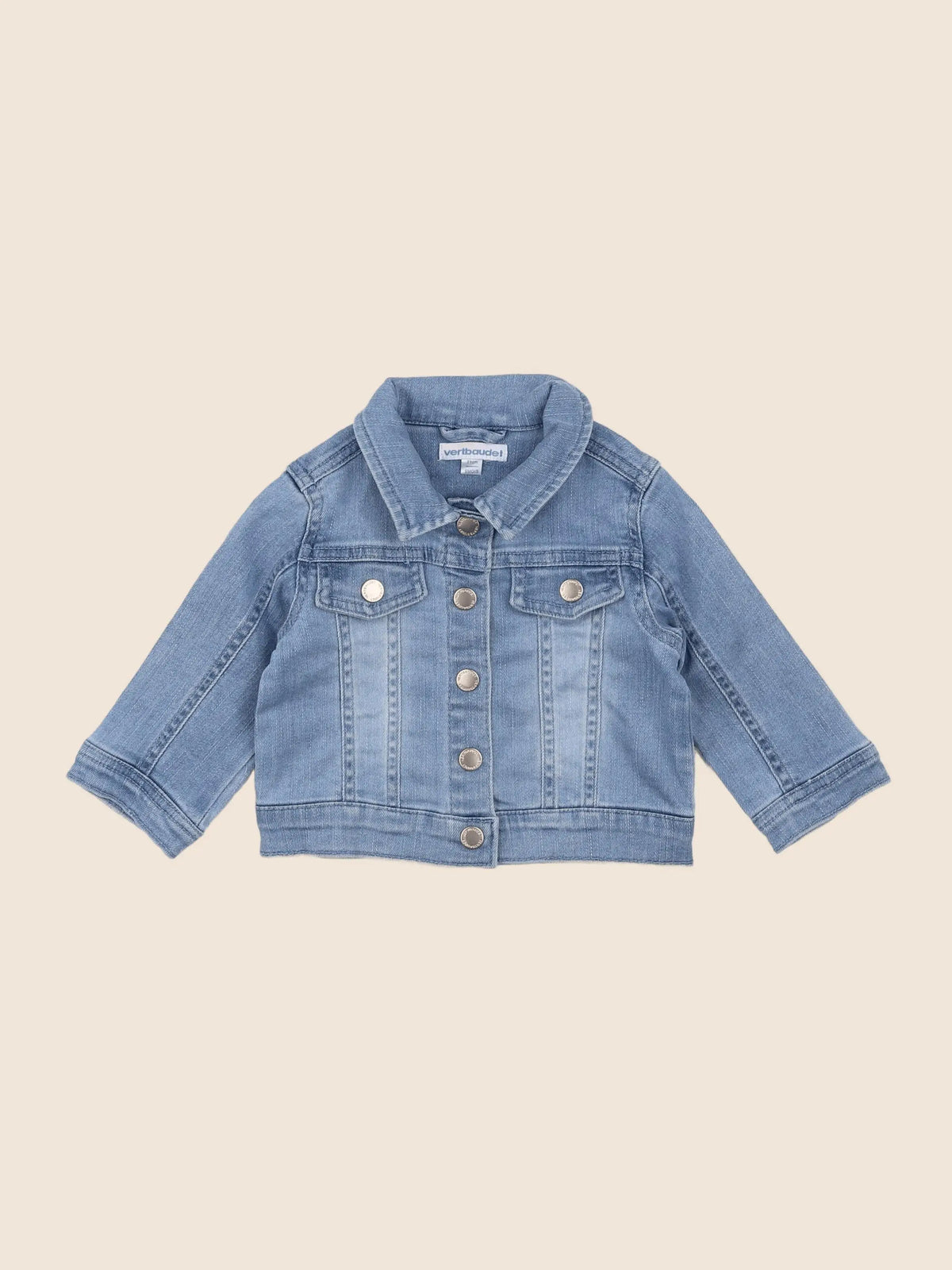 Vertbaudet - veste imprimé au dos bleu - 9 mois