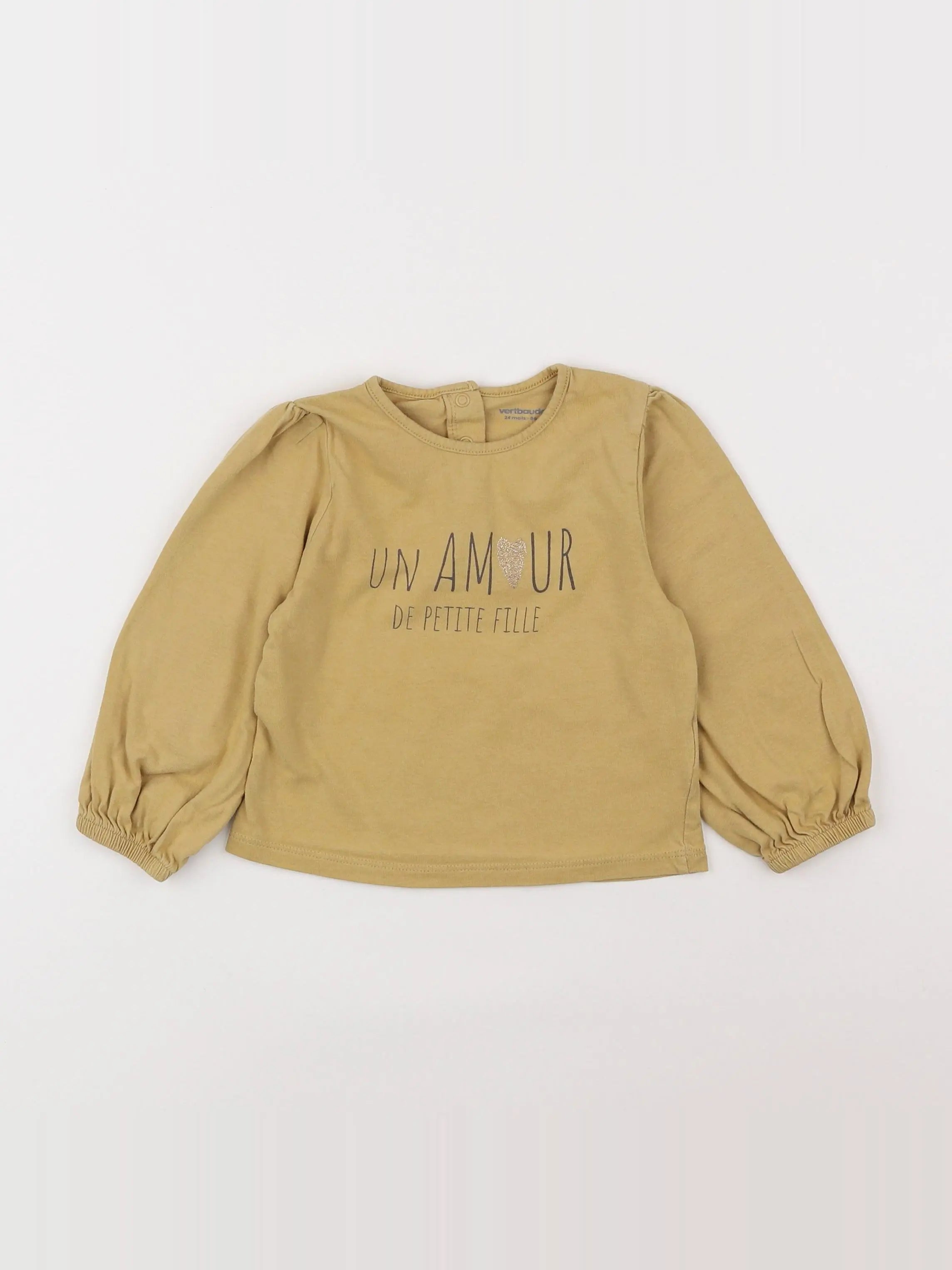 Vertbaudet - tee-shirt jaune - 2 ans