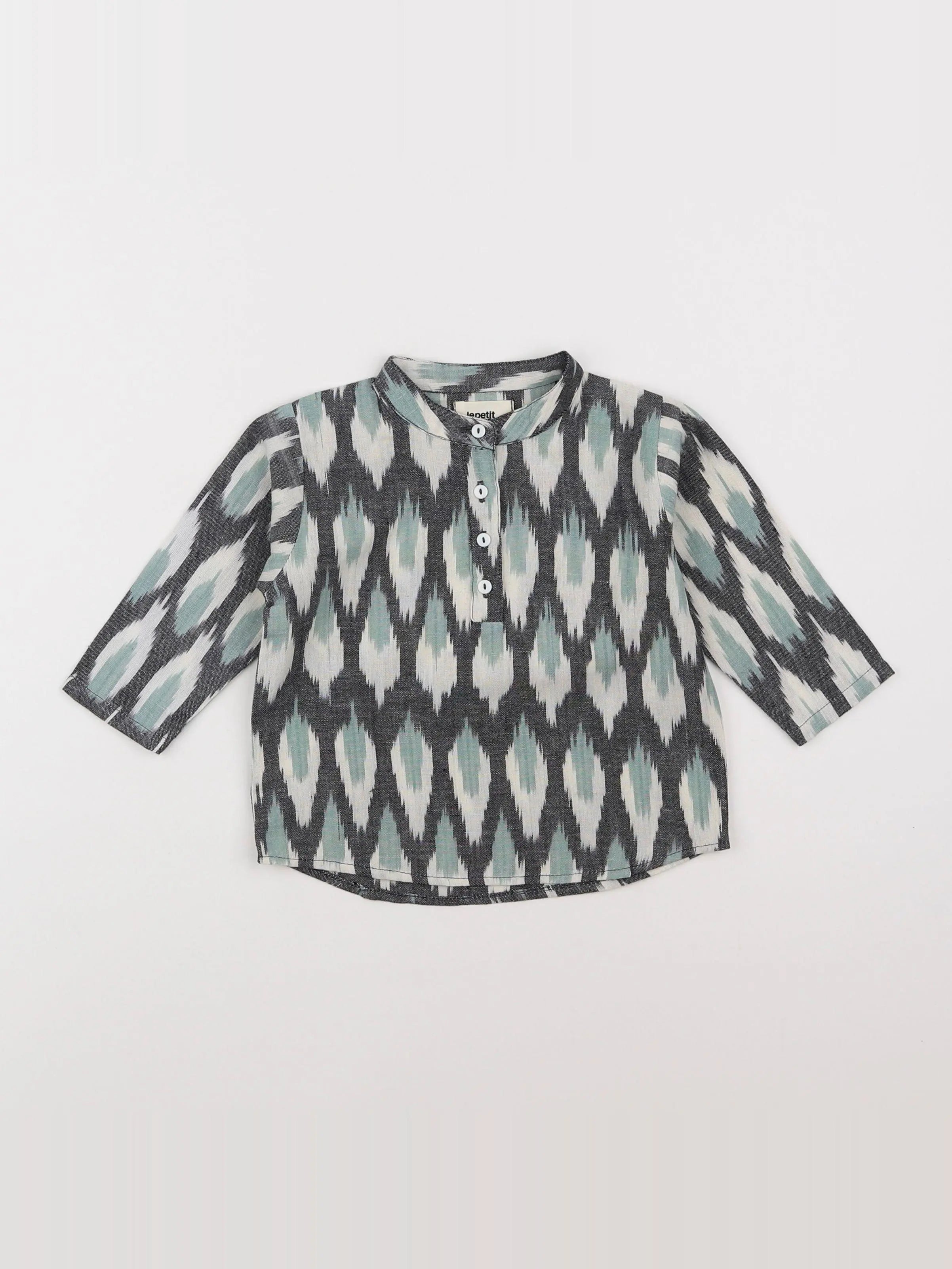 Lucas du Tertre - chemise noir - 6/9 mois