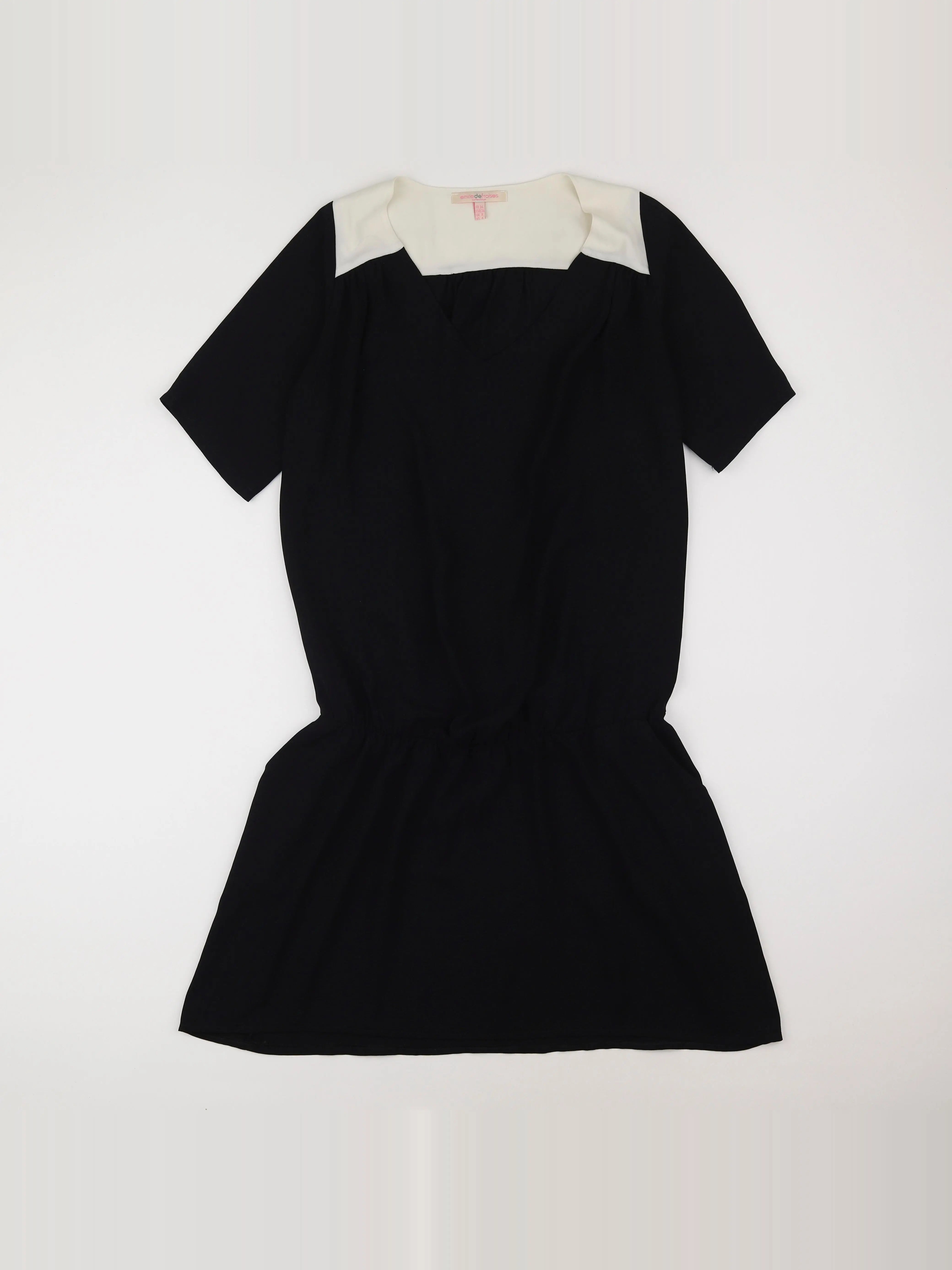 Envie de fraise - robe grossesse noir, beige - 36