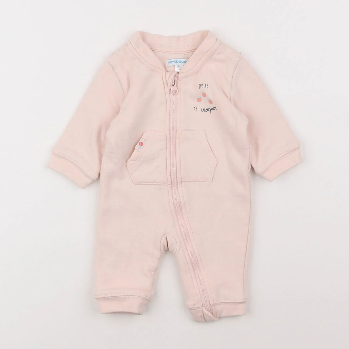 Vertbaudet - combinaison rose - 3 mois