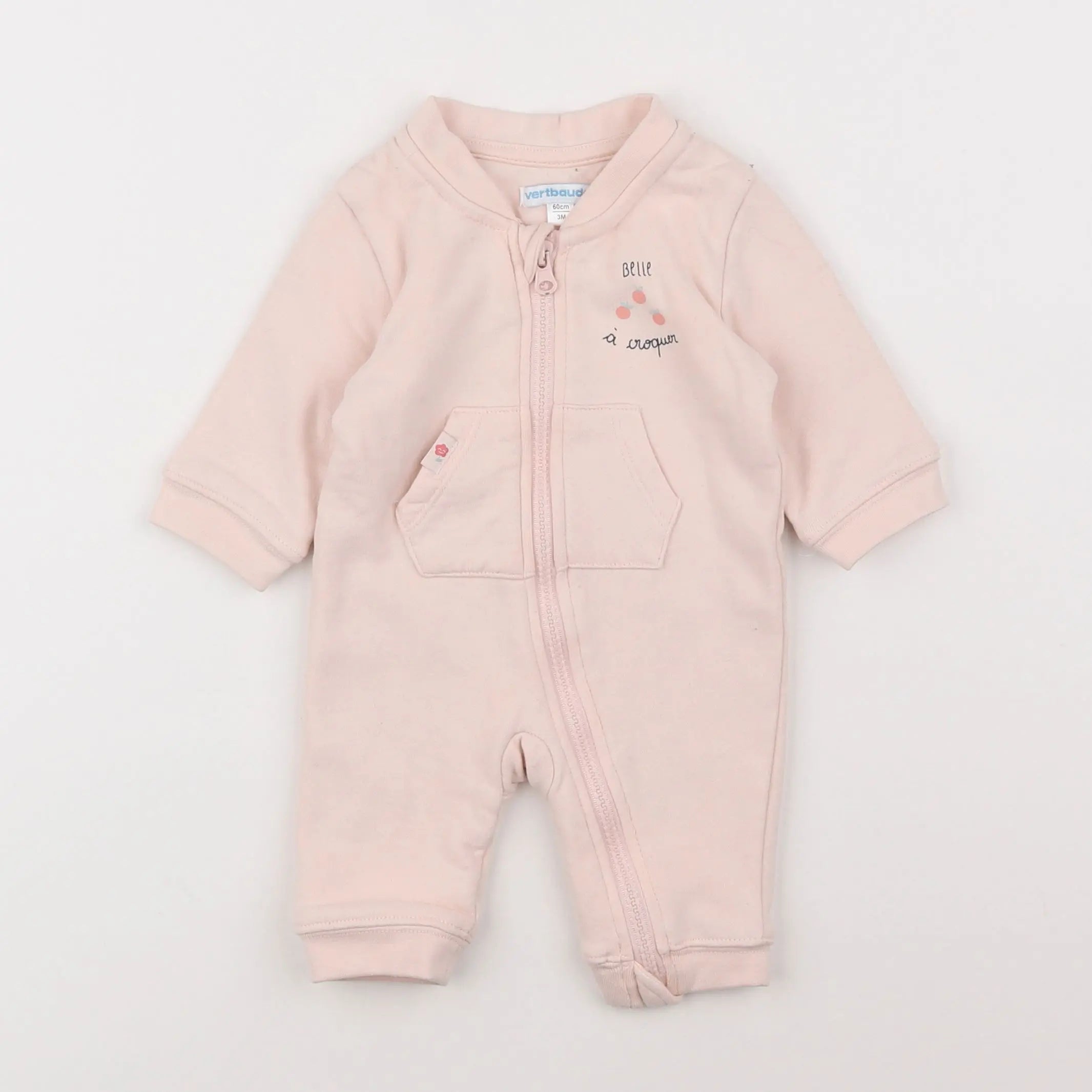 Vertbaudet - combinaison rose - 3 mois