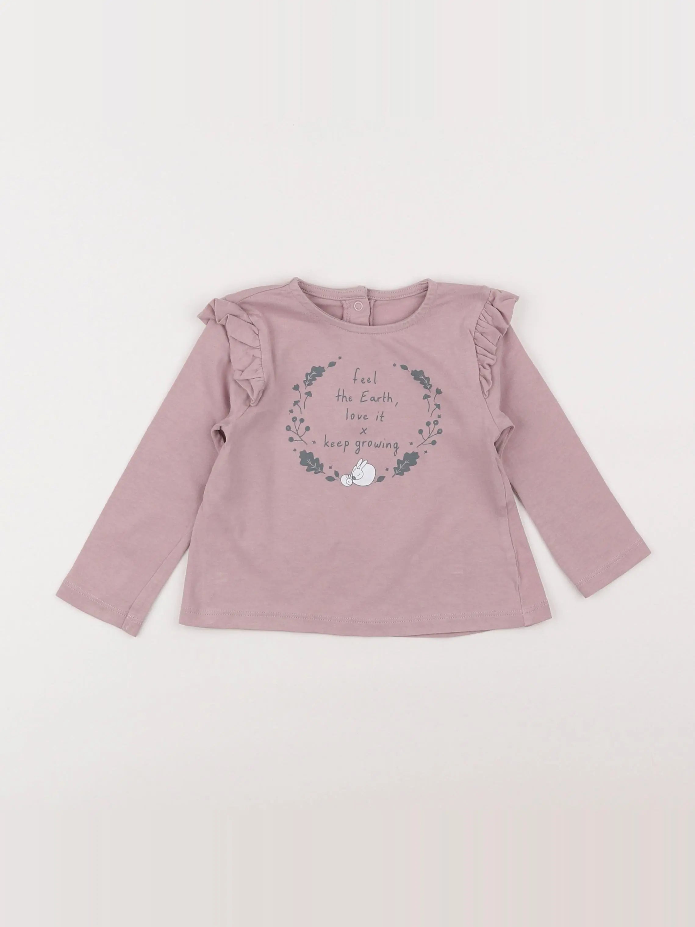 Vertbaudet - tee-shirt rose - 12/18 mois