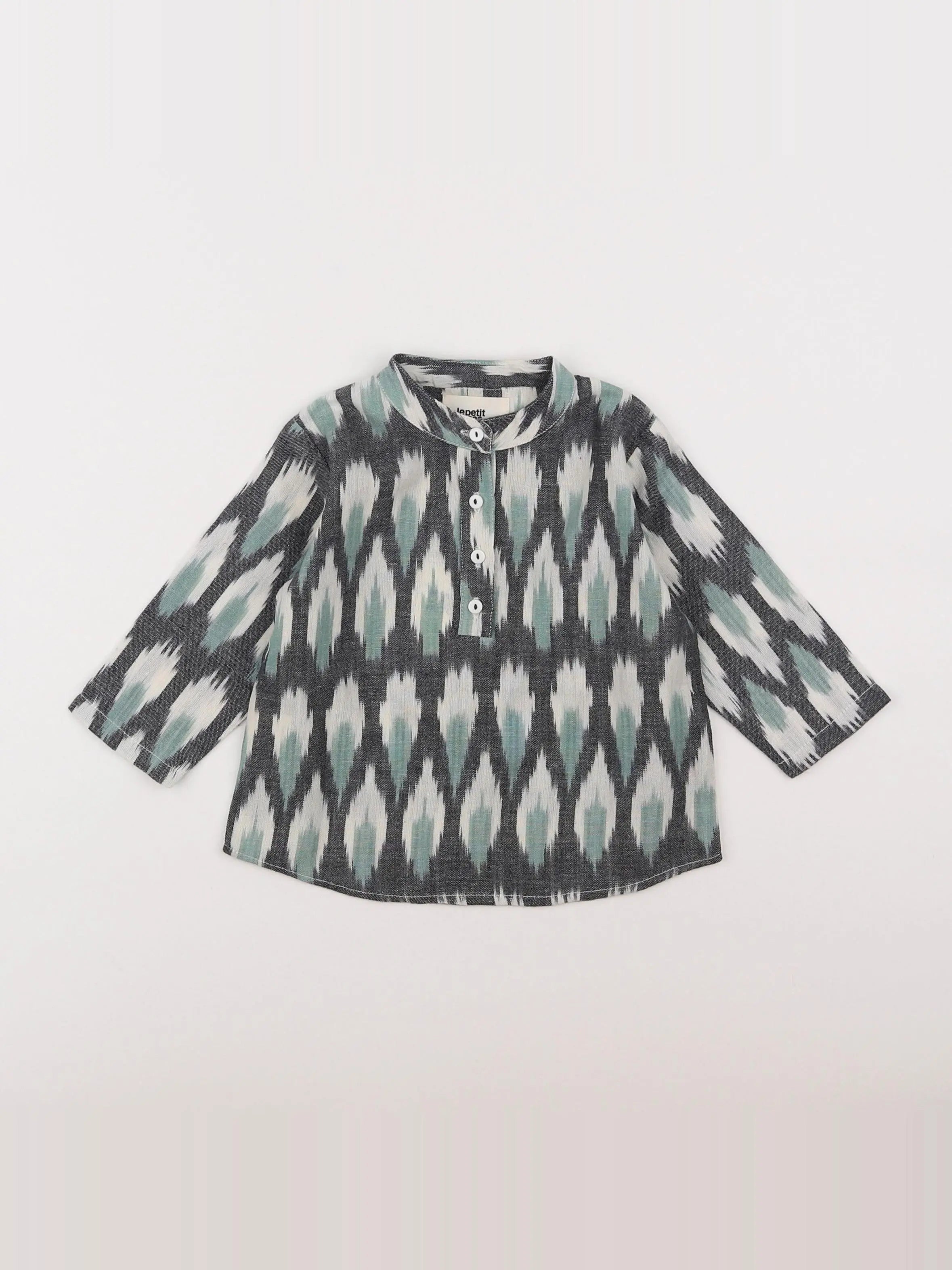 Lucas du Tertre - chemise gris - 6/9 mois