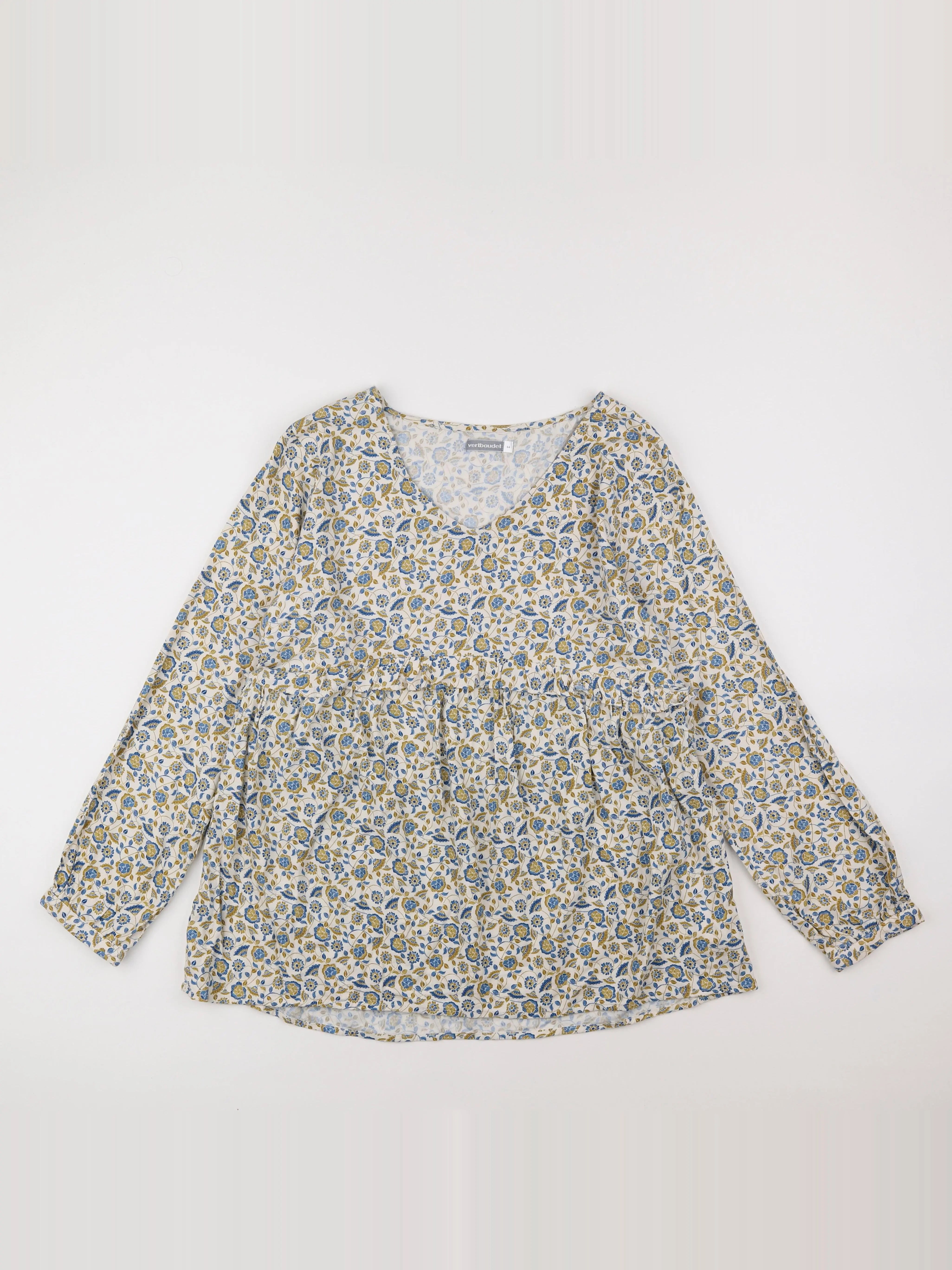 Vertbaudet - blouse grossesse blanc, bleu - 44