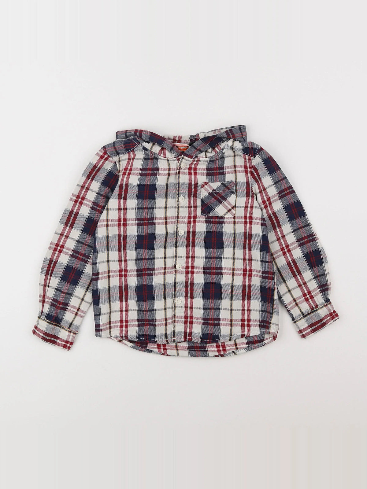 Tape à l'oeil - chemise blanc, bleu, rouge - 3 ans