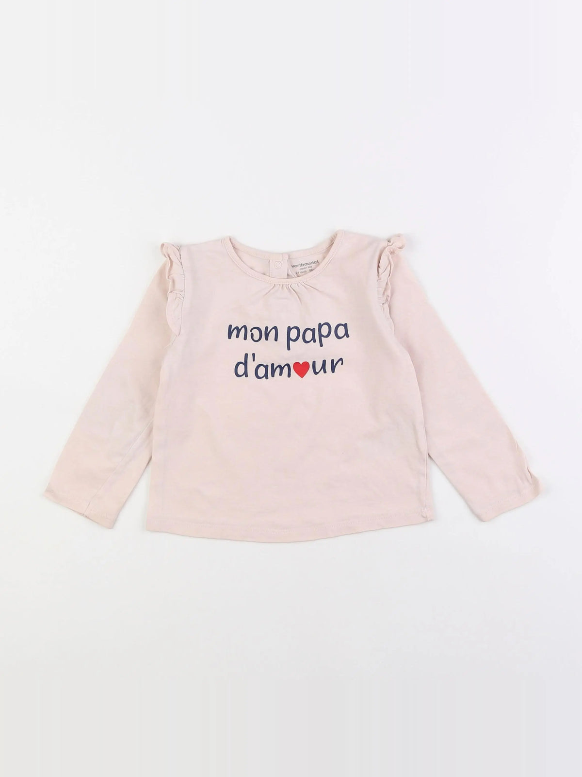 Vertbaudet - tee-shirt rose - 2 ans