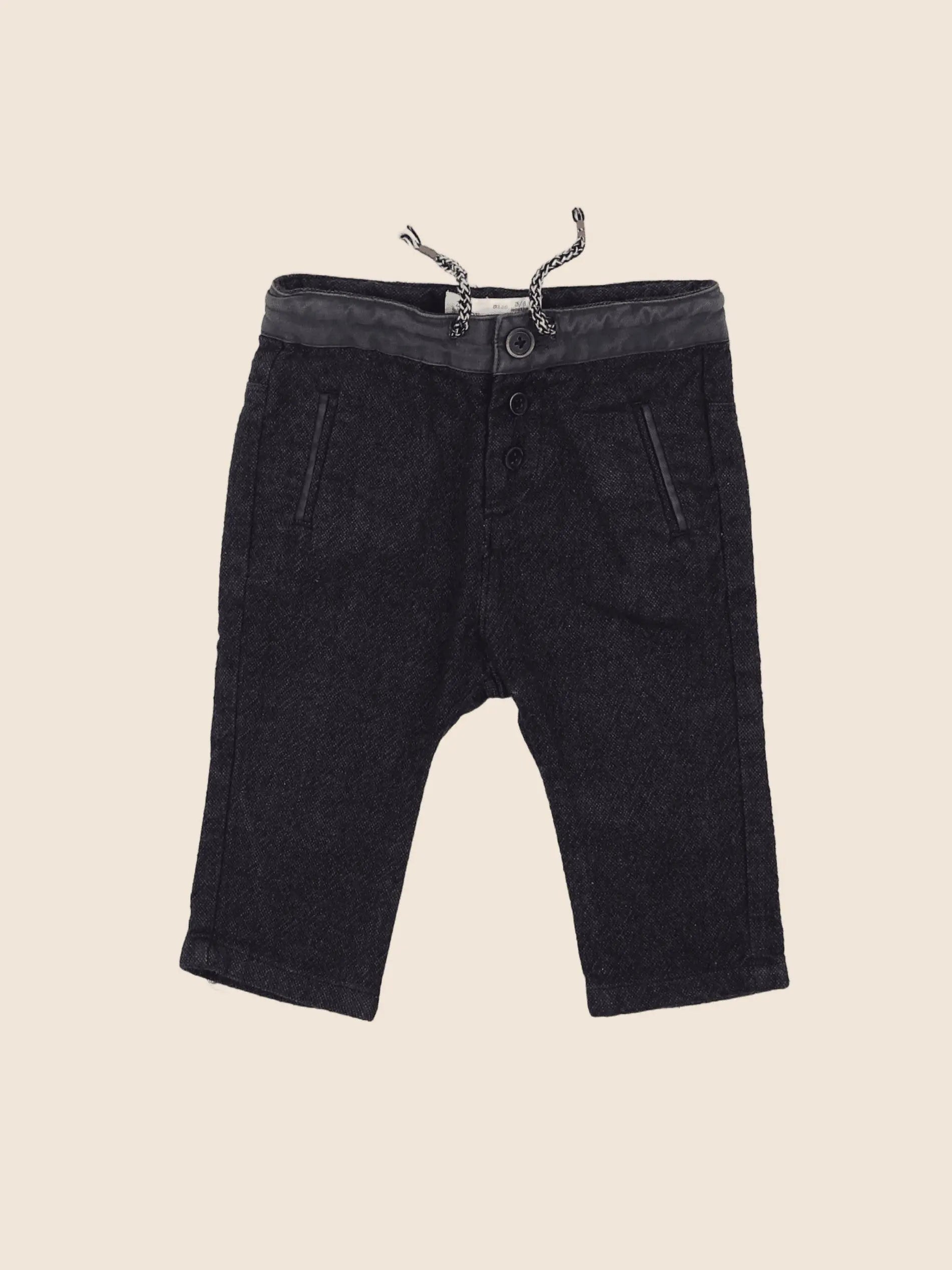 Zara - pantalon noir - 3/6 mois