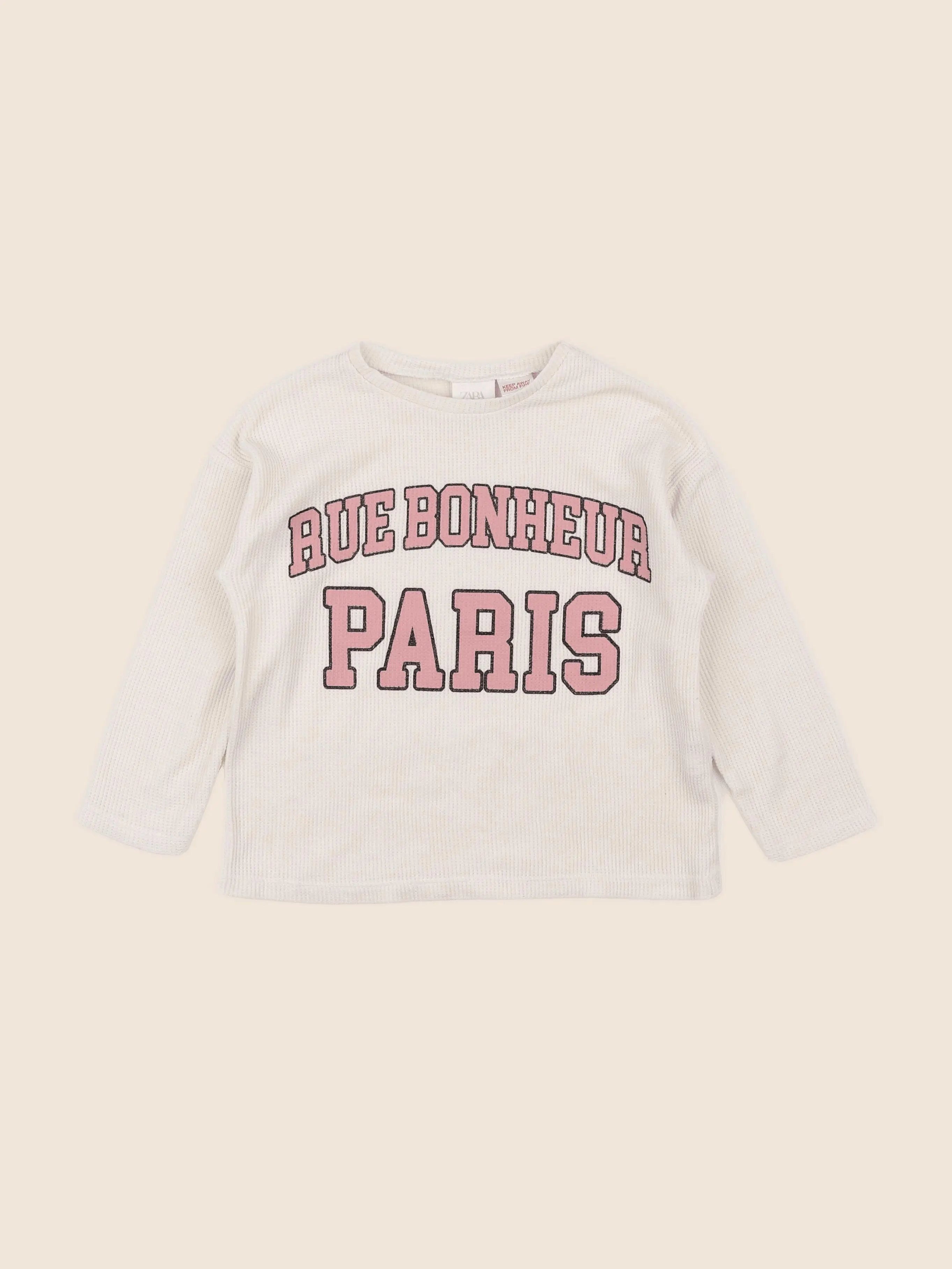 Zara - sweat beige - 3/4 ans