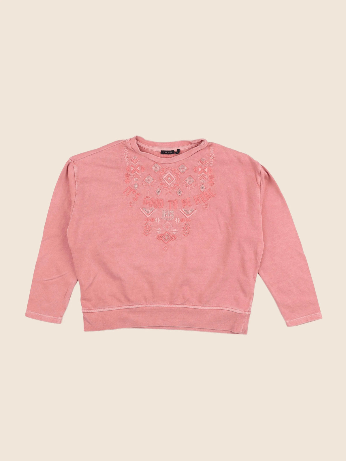IKKS - sweat rose - 10 ans