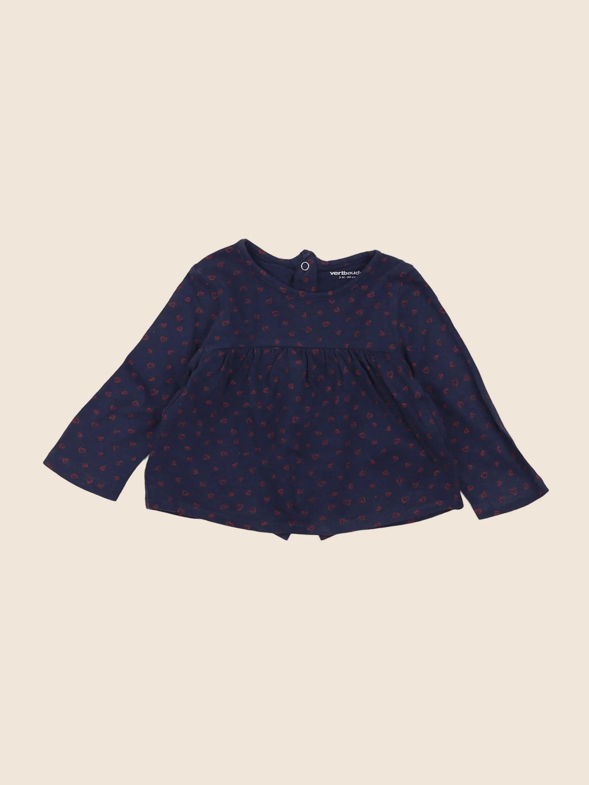 Vertbaudet - tee-shirt bleu - 3 mois