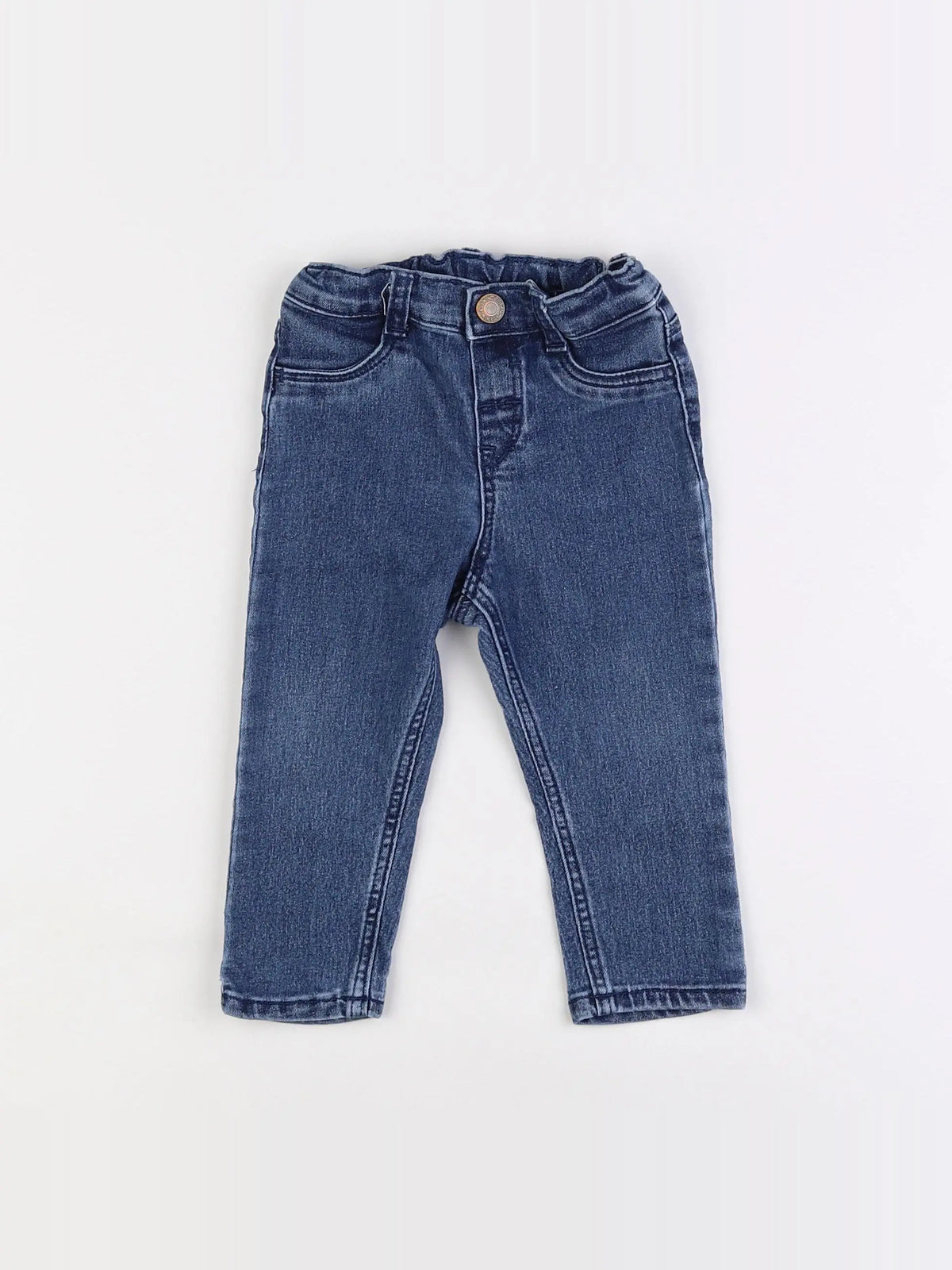H&M - jean bleu - 9/12 mois