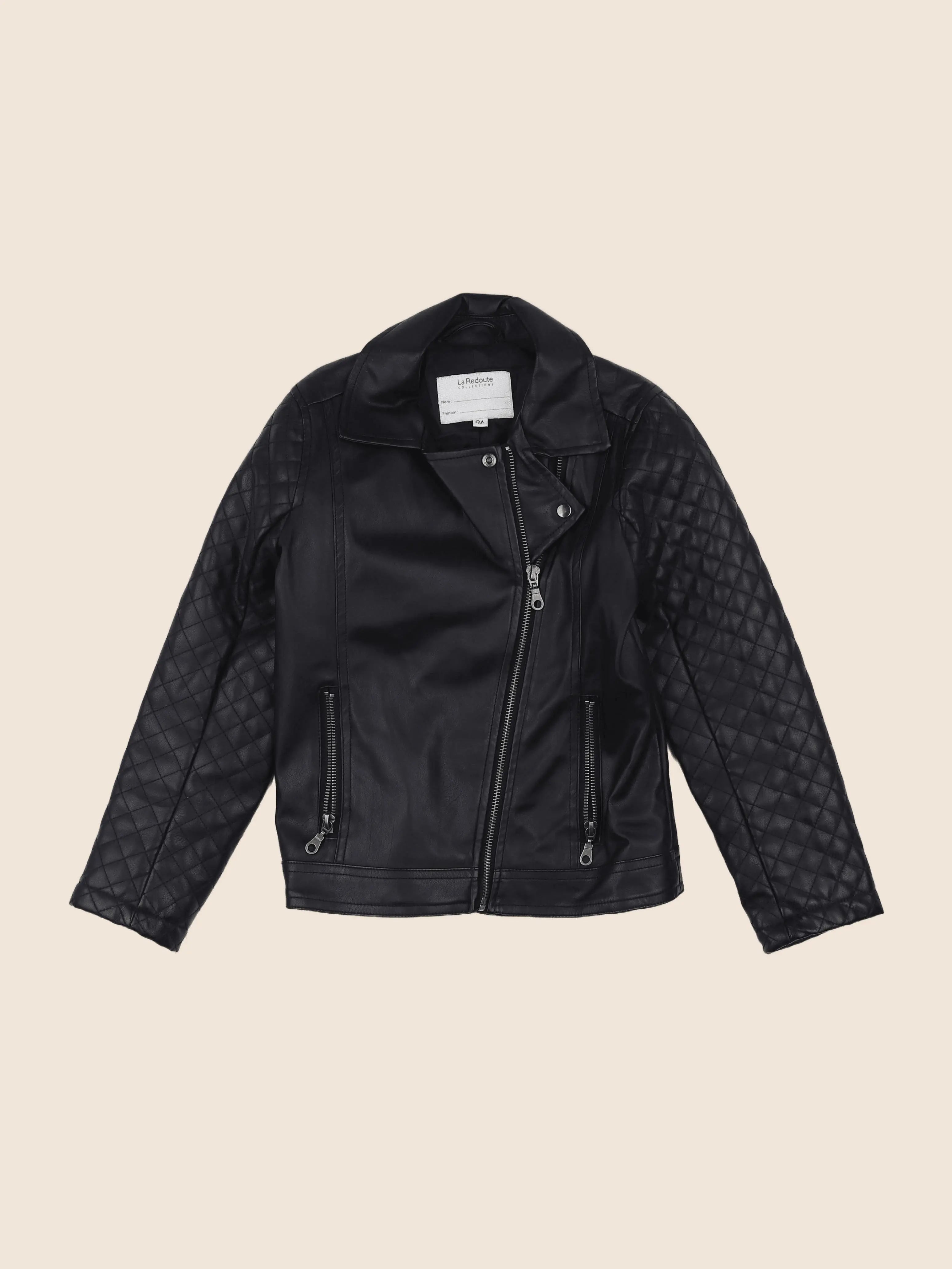 La Redoute - veste simili cuir noir - 8 ans