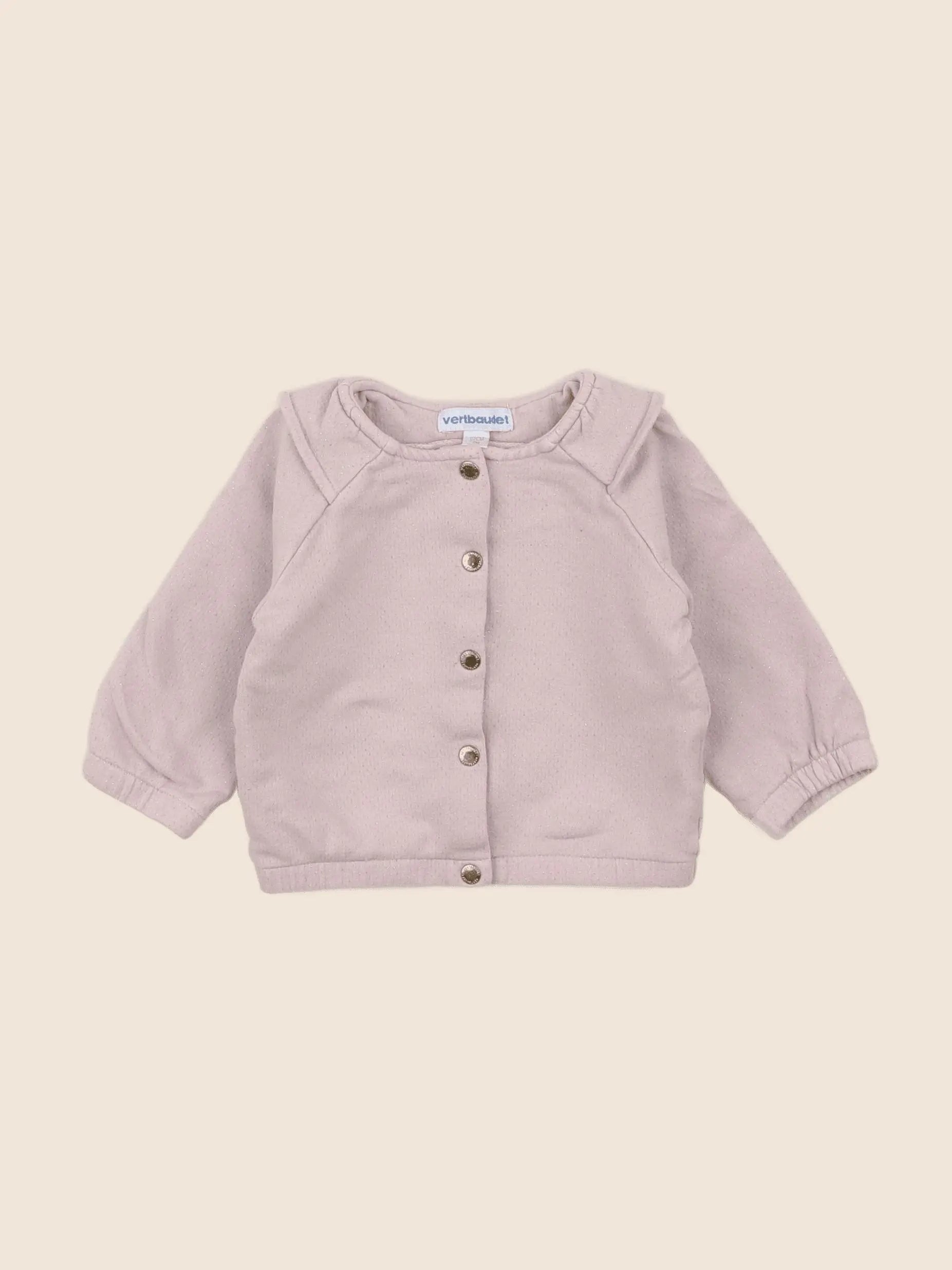 Vertbaudet - sweat rose - 6 mois